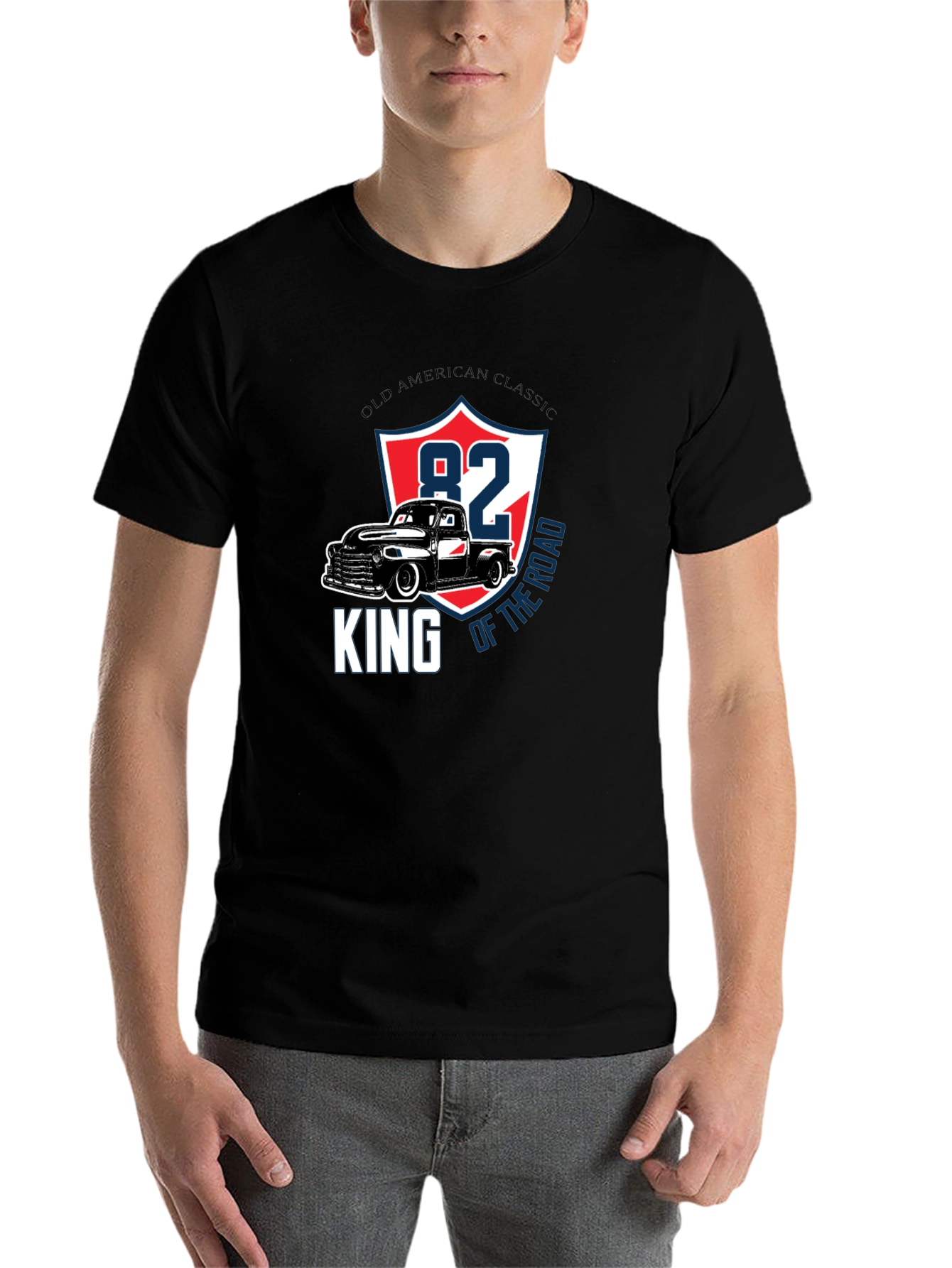 Black Old American Classic Truck Tee - King of the Road view 7