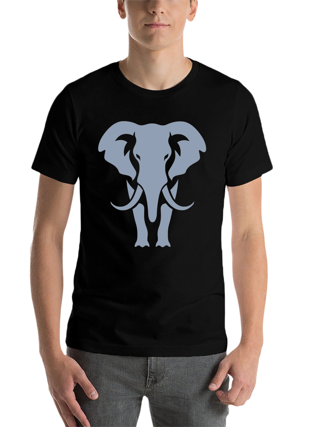 Black Elephant Graphic T-Shirt - Black Cotton Tee view 7