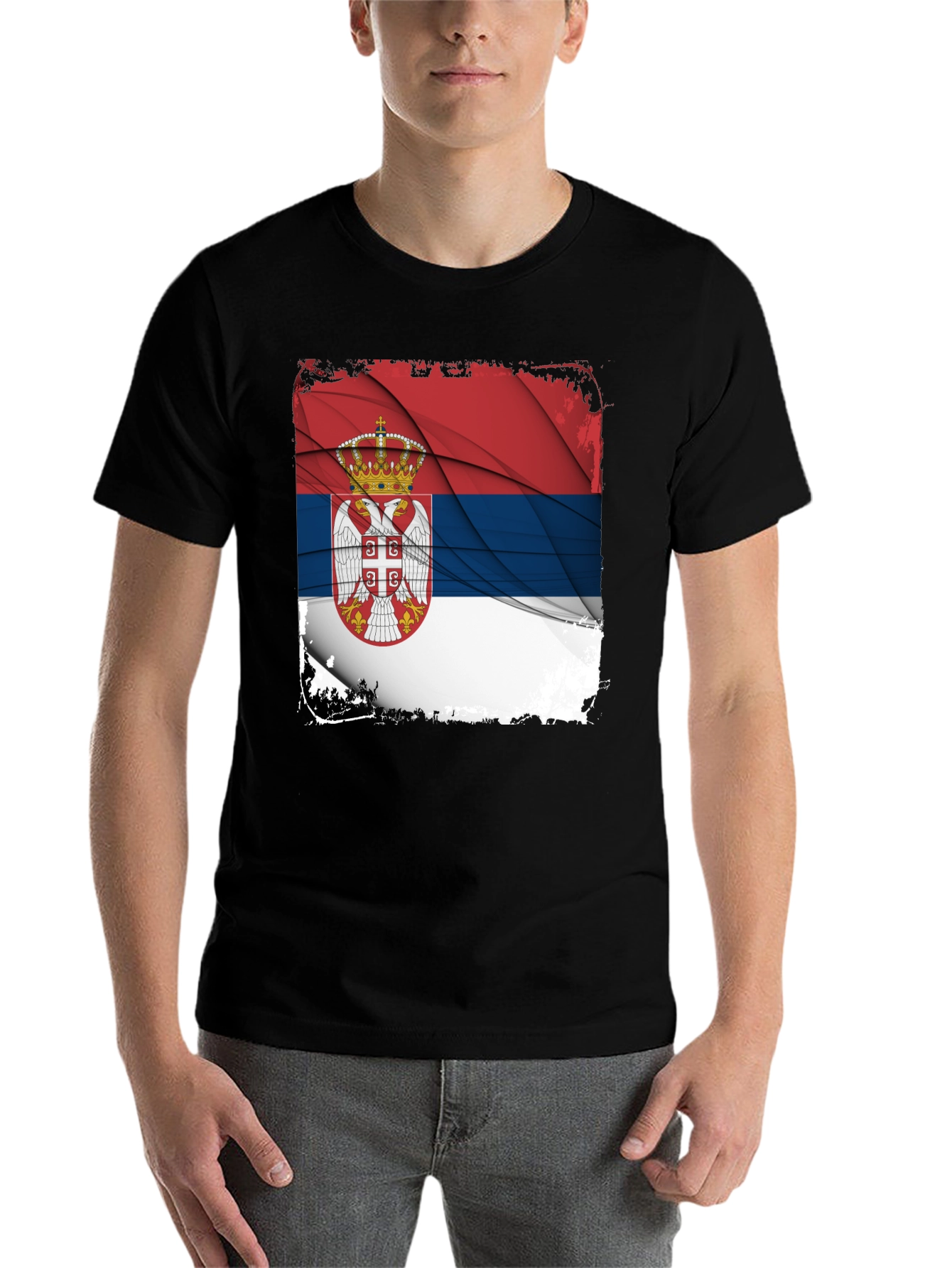 Serbian Flag Graphic T-Shirt - 7