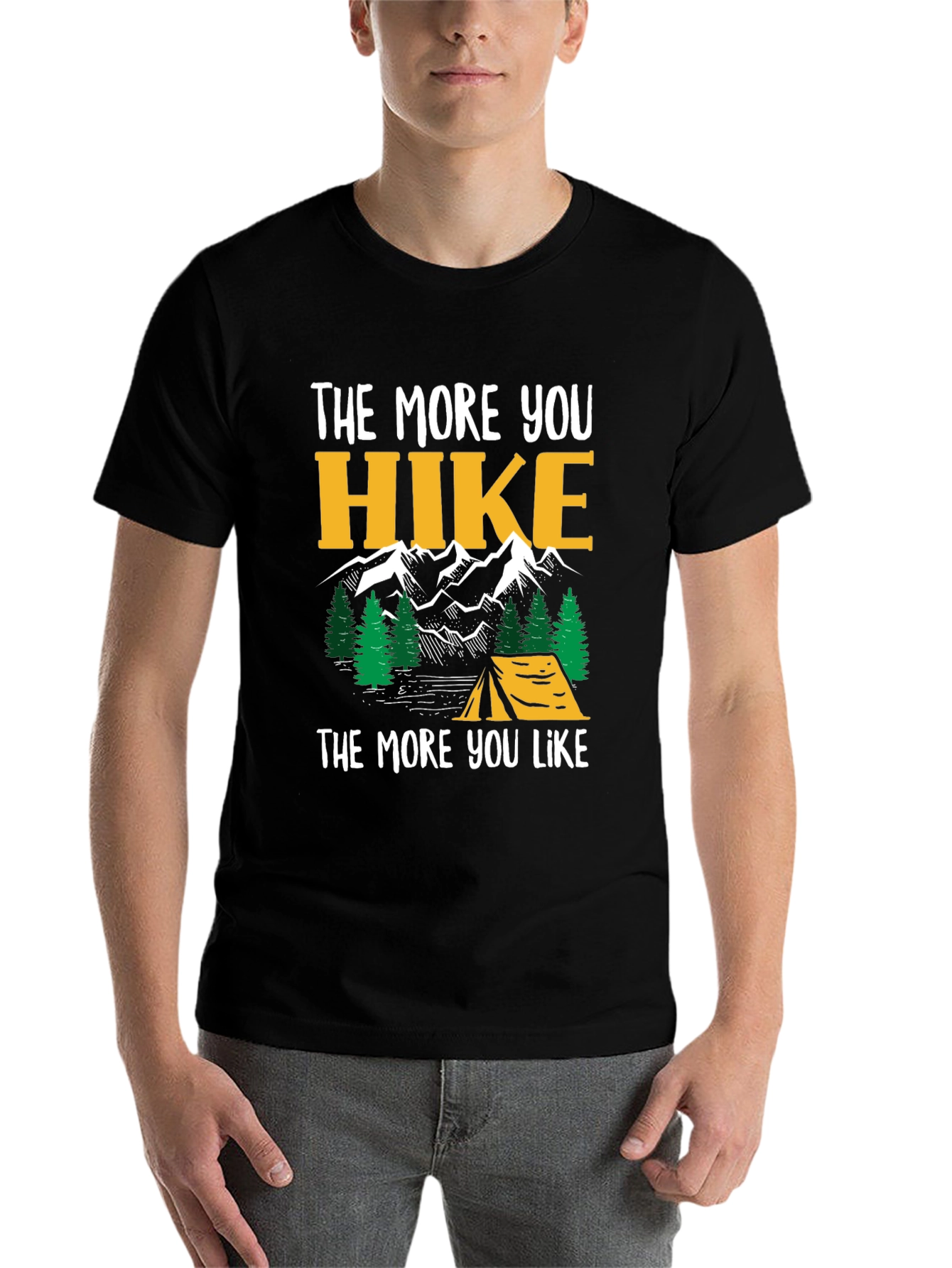 Black Hike More T-Shirt - Outdoor Adventure Tee view 7