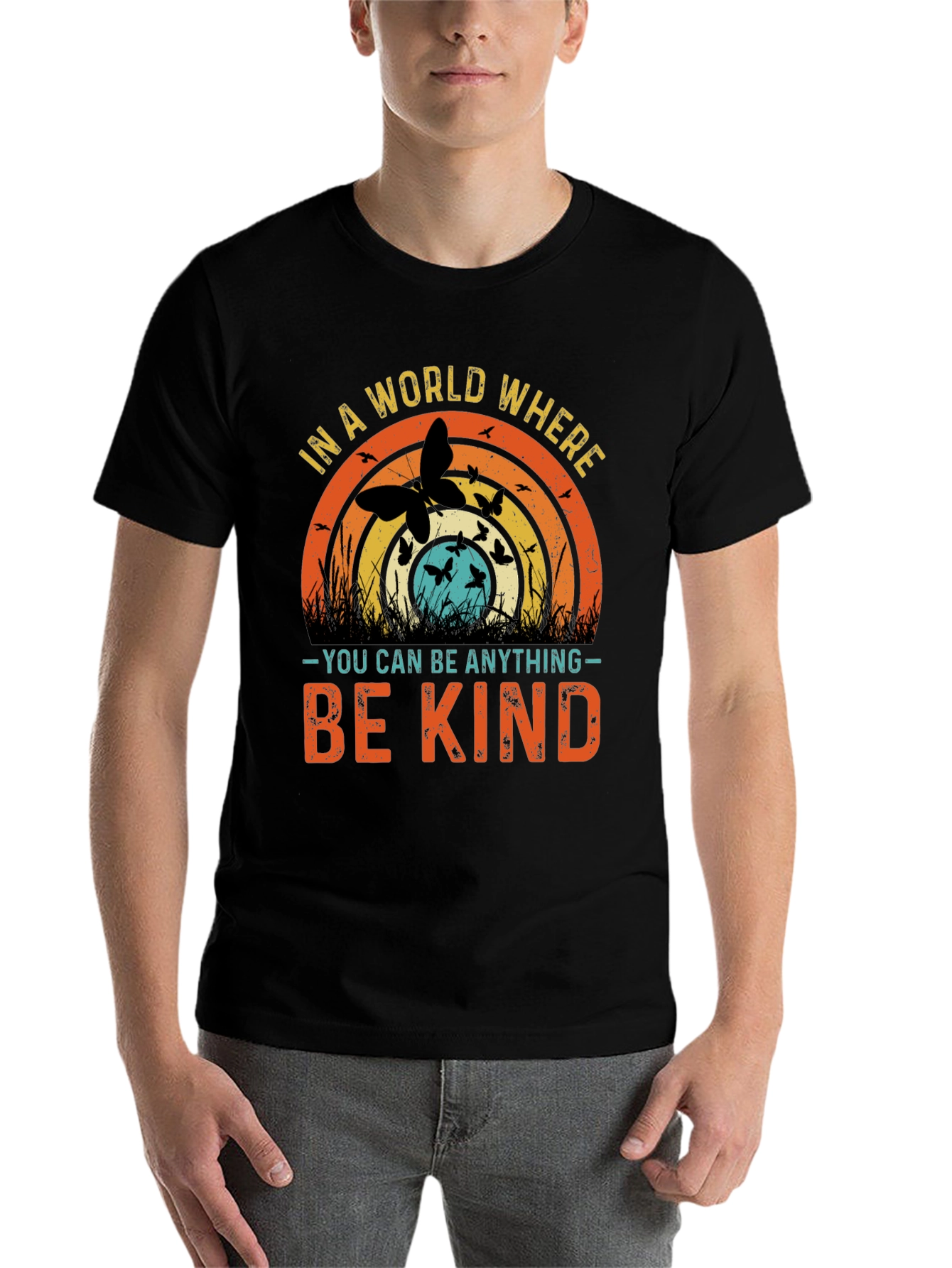 Black Kindness Matters T-Shirt - Be Kind Graphic Tee view 7
