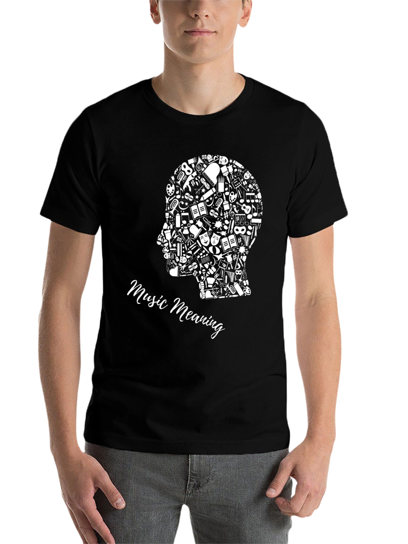Black Music Meaning Black Graphic Tee view 7
