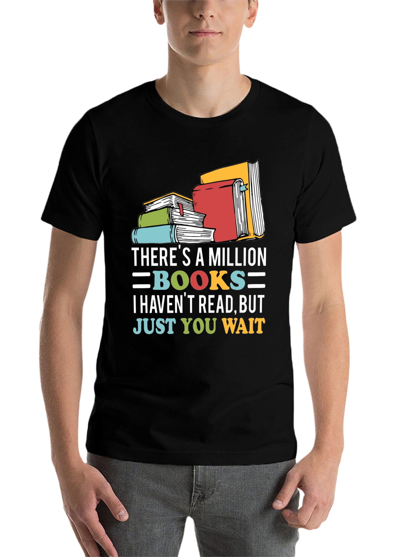Black Book Lover T-Shirt: A Million Books view 7