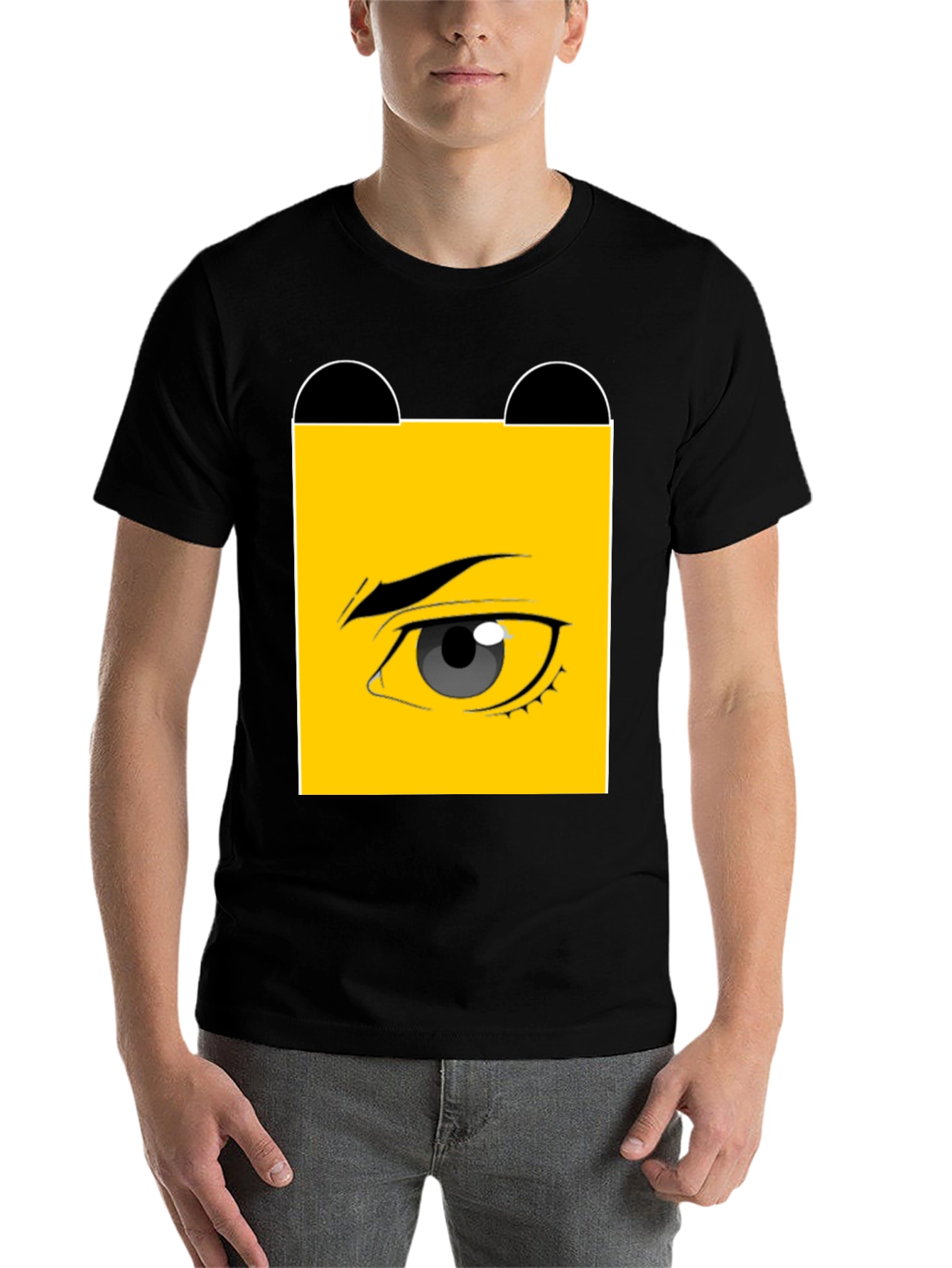 Black Eye Graphic Black T-Shirt - Unique Design view 7