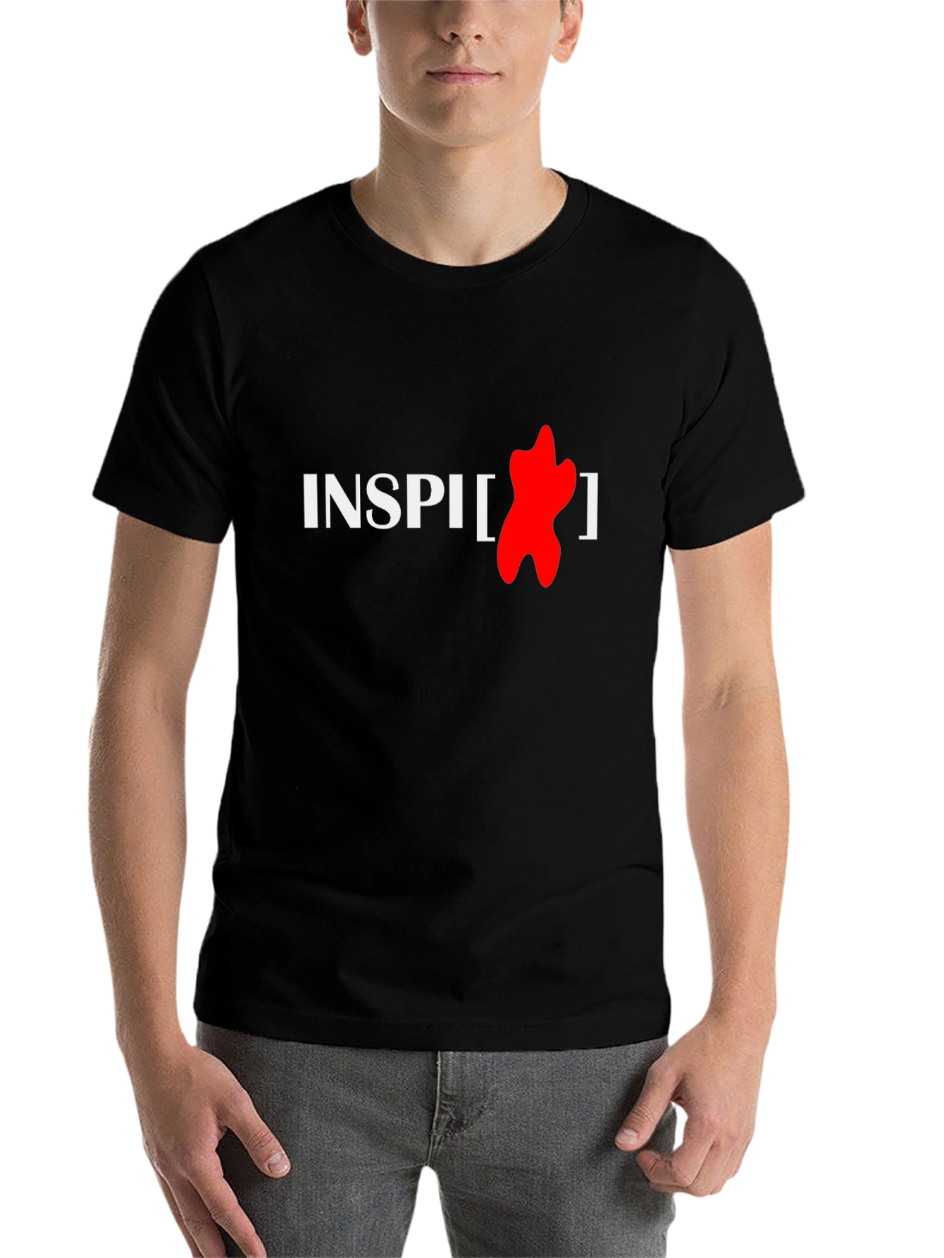 Black Inspire Black T-Shirt view 7