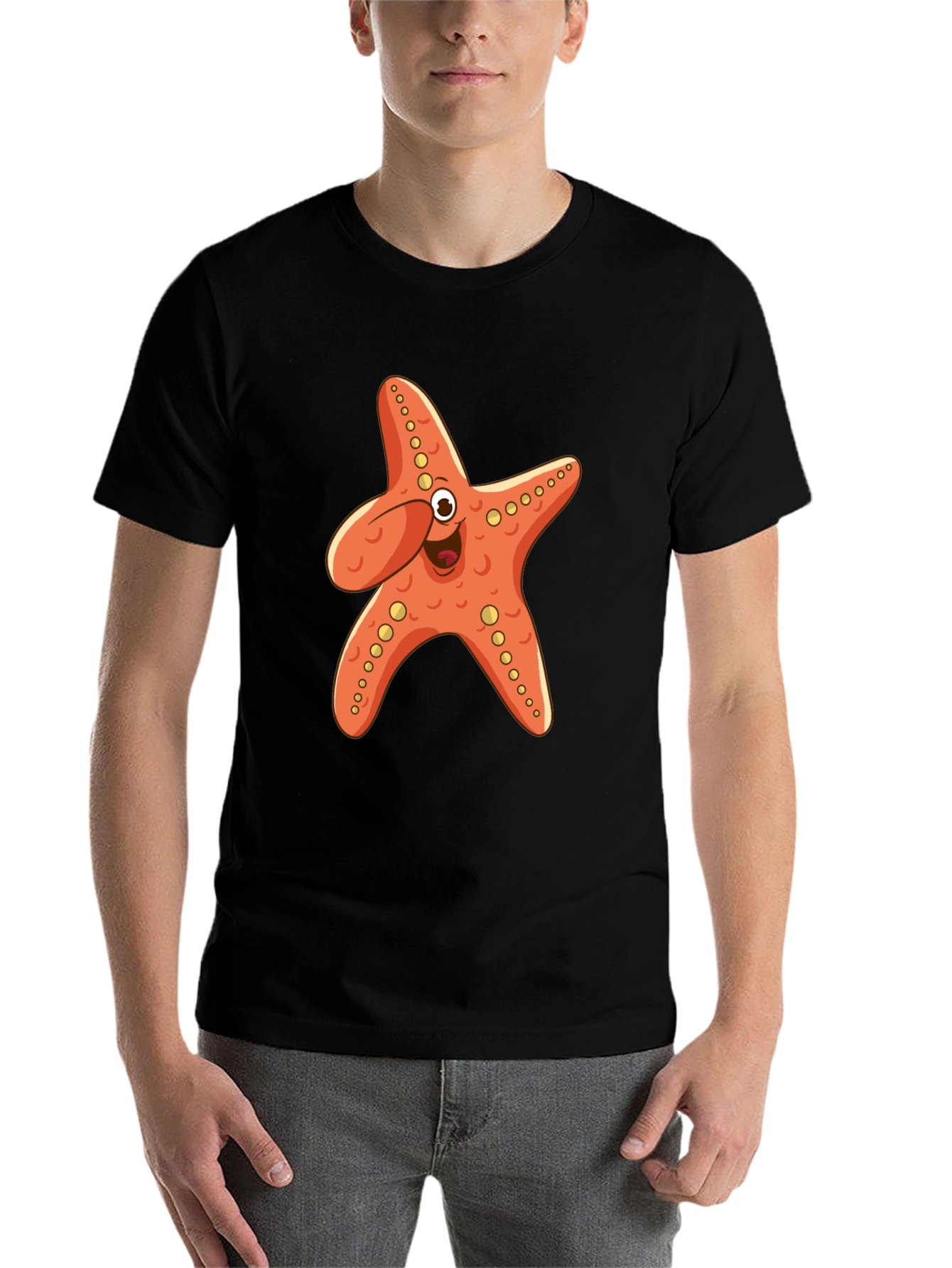 Black Starfish Graphic Tee - Fun & Unique Design view 7