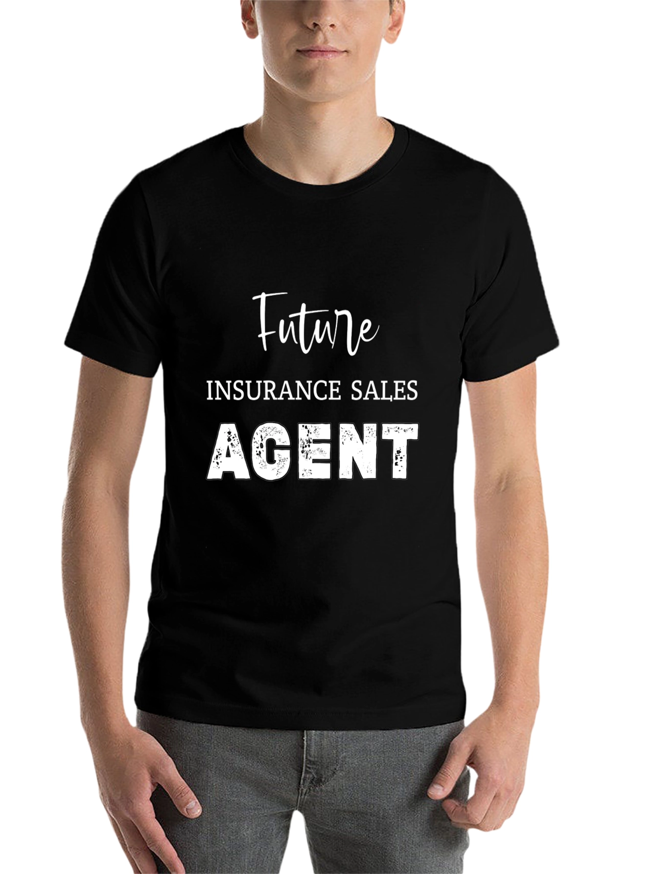 Black Future Insurance Sales Agent Black T-Shirt view 7