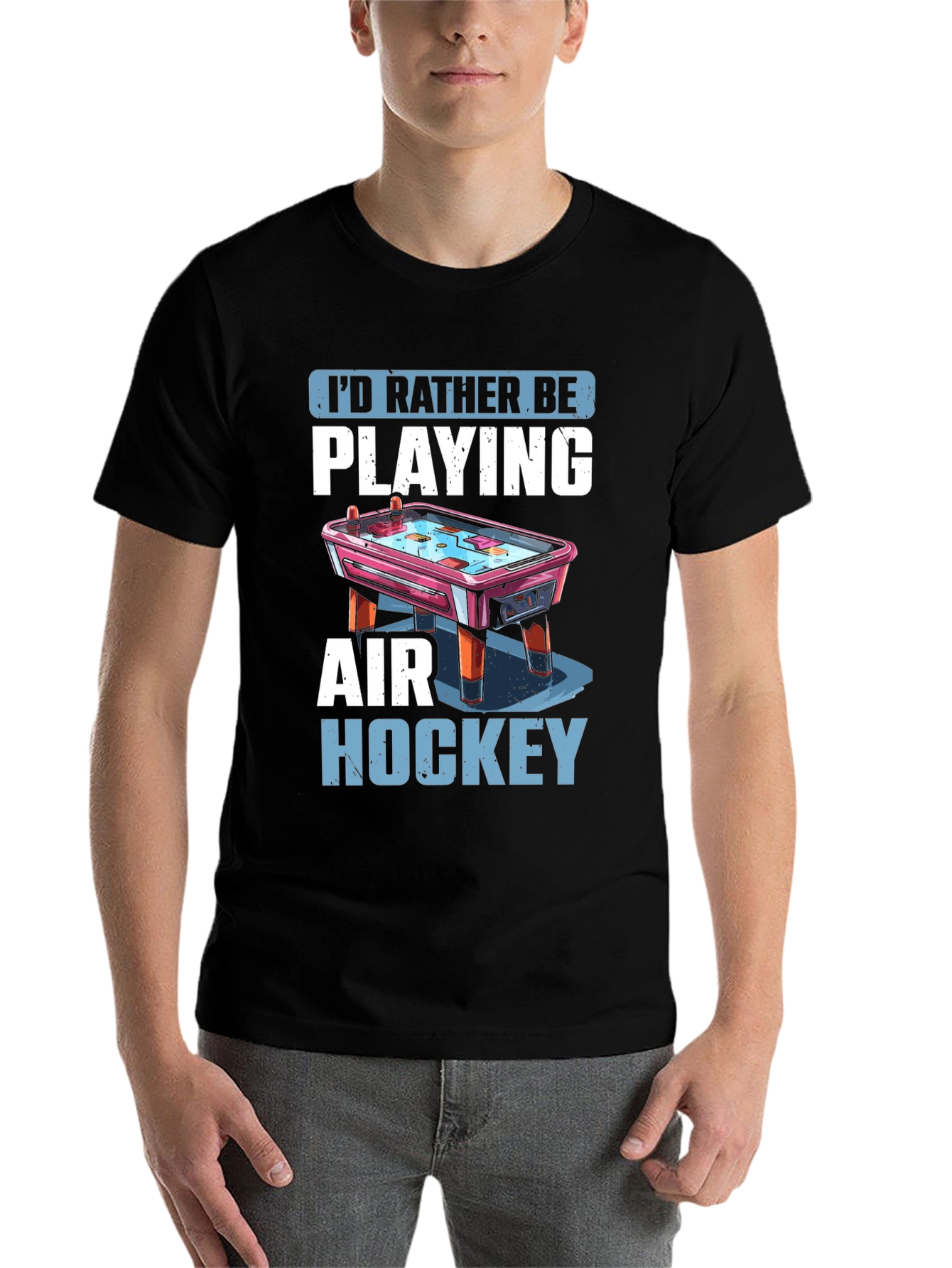 Air Hockey Fan T-Shirt: I'd Rather Be Playing Tee - 7