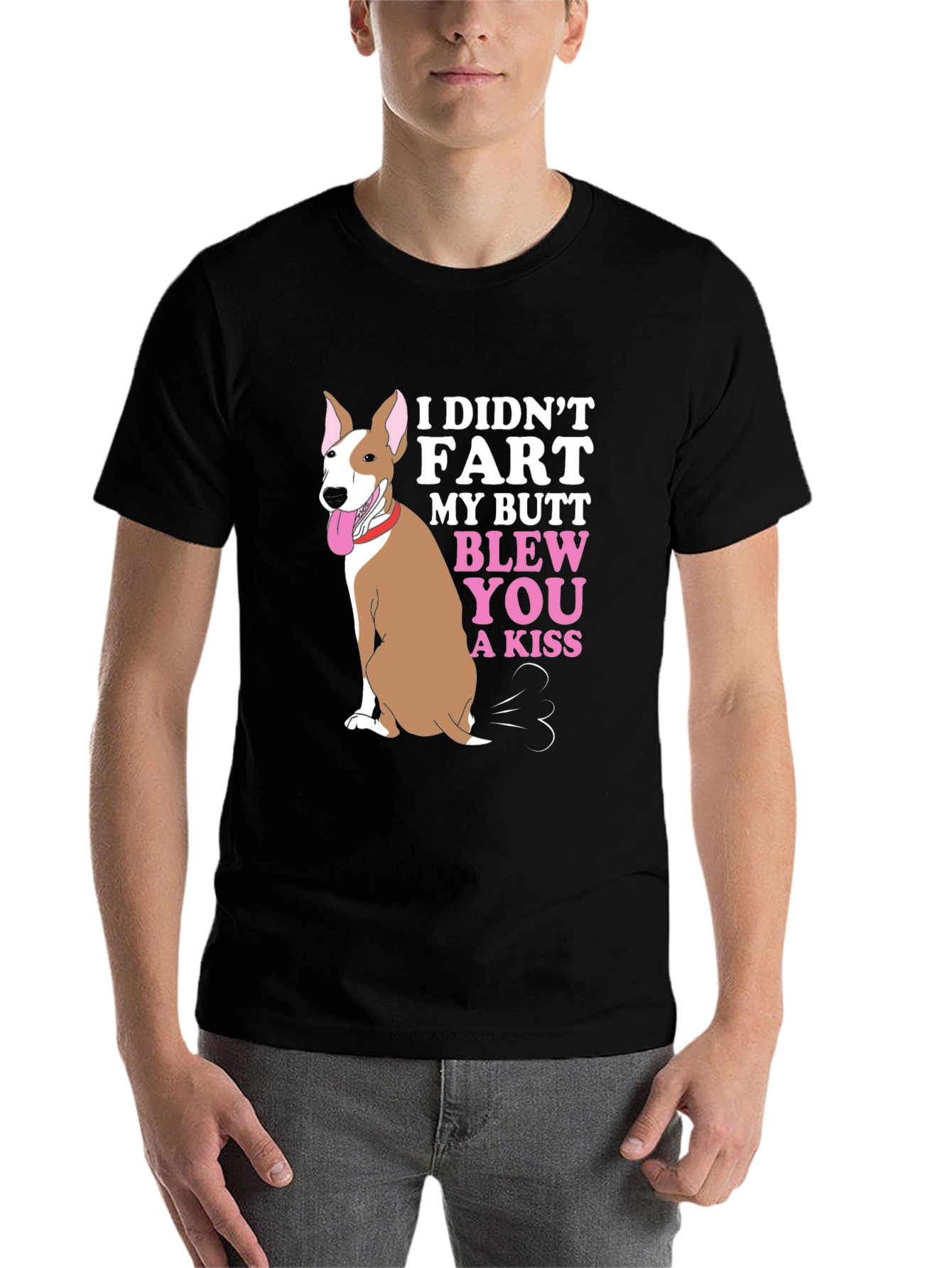 Black Funny Dog "I Didn't Fart" Graphic Tee view 7