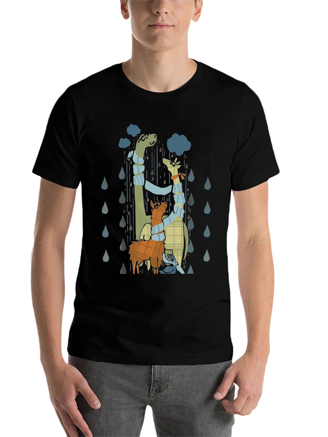 Black Rainy Day Animal Trio T-Shirt view 7