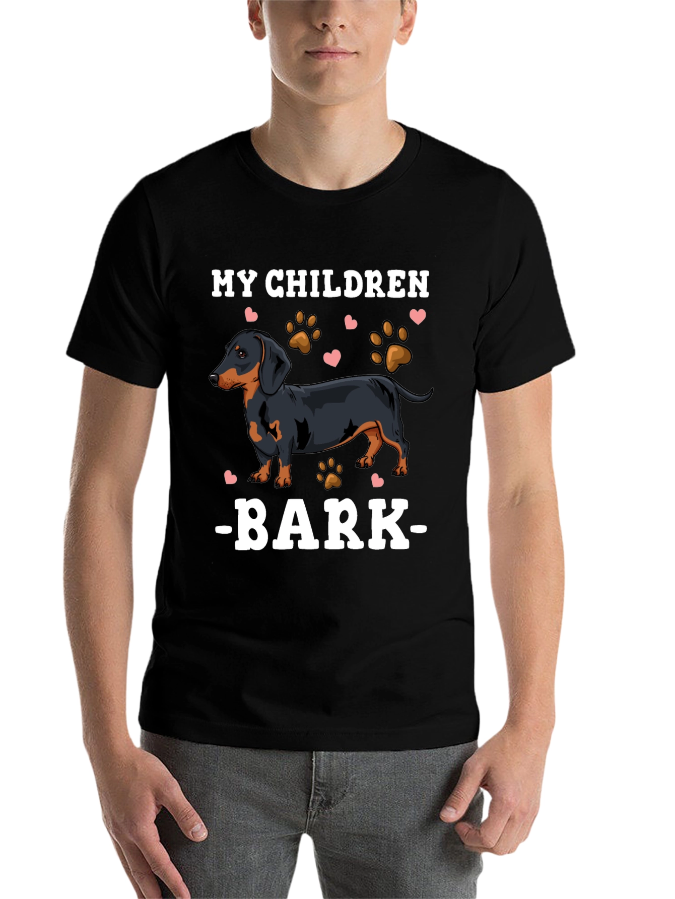 Black My Children Bark Dog Lover T-Shirt view 7