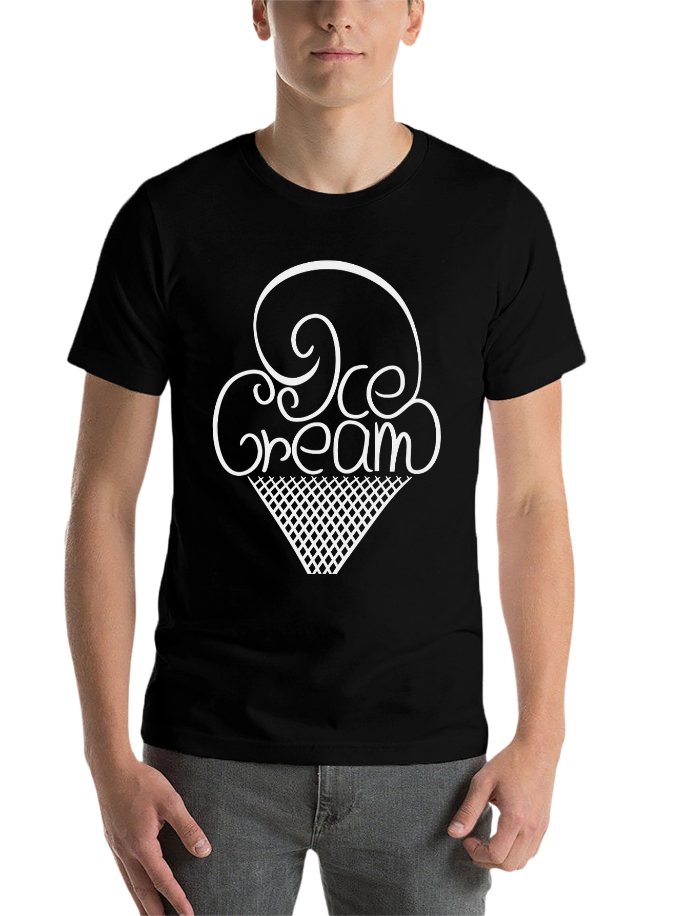 Black Ice Cream Graphic Tee - Fun & Stylish! view 7