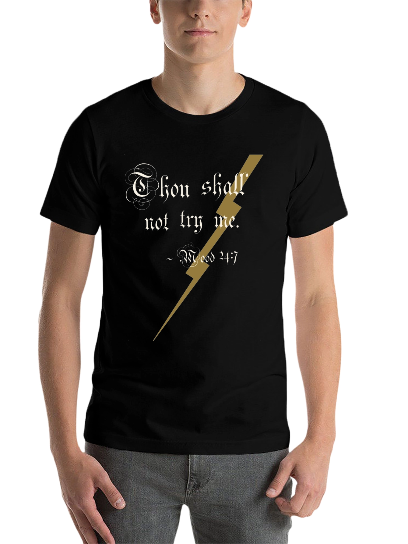 Black Thou Shalt Not Try Me T-Shirt view 7