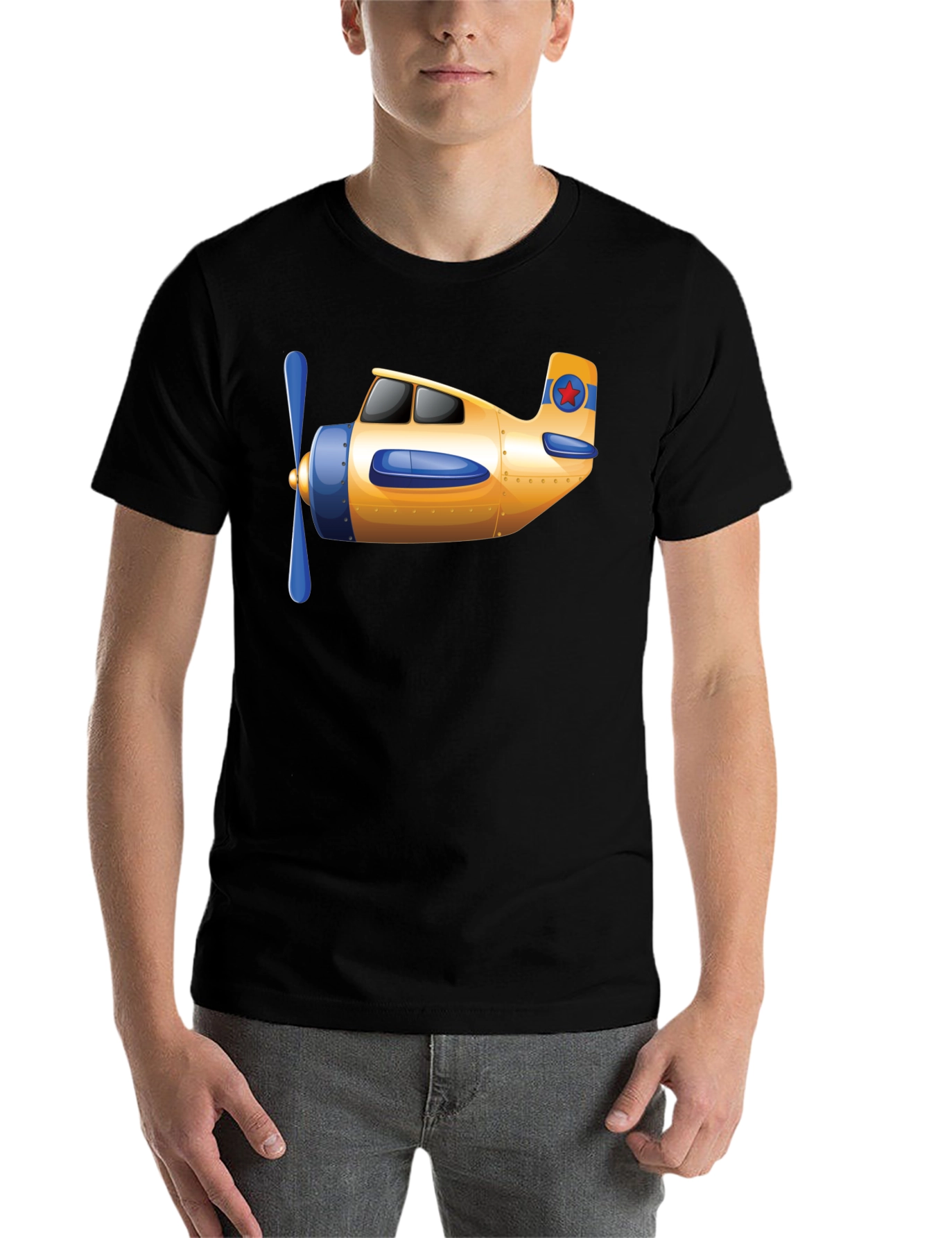 Airplane Graphic T-Shirt - Novelty Aviation Tee - 7