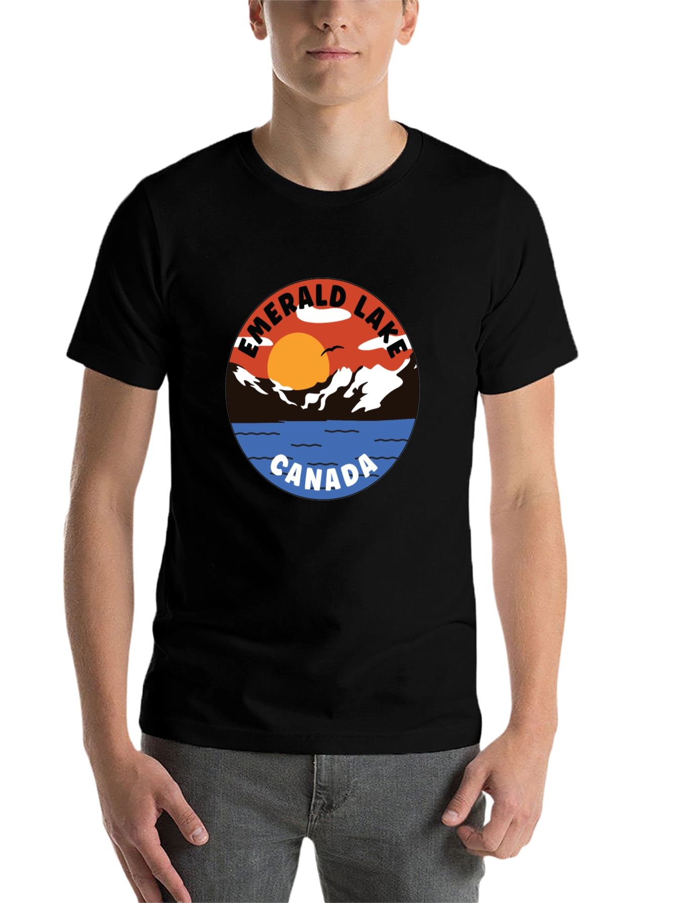 Black Emerald Lake Canada Graphic Tee view 7