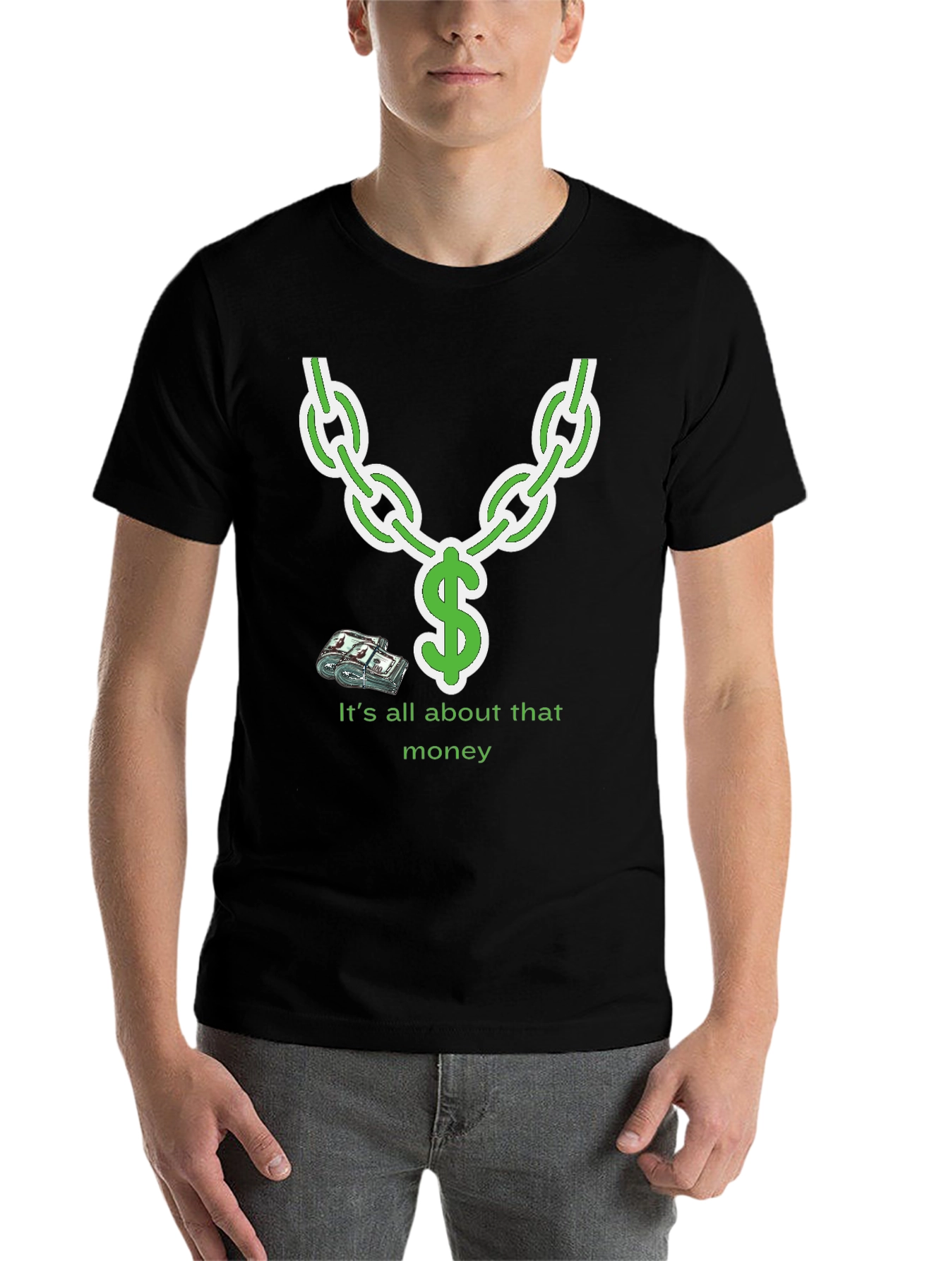 It's All About That Money Chain Graphic T-Shirt - 7