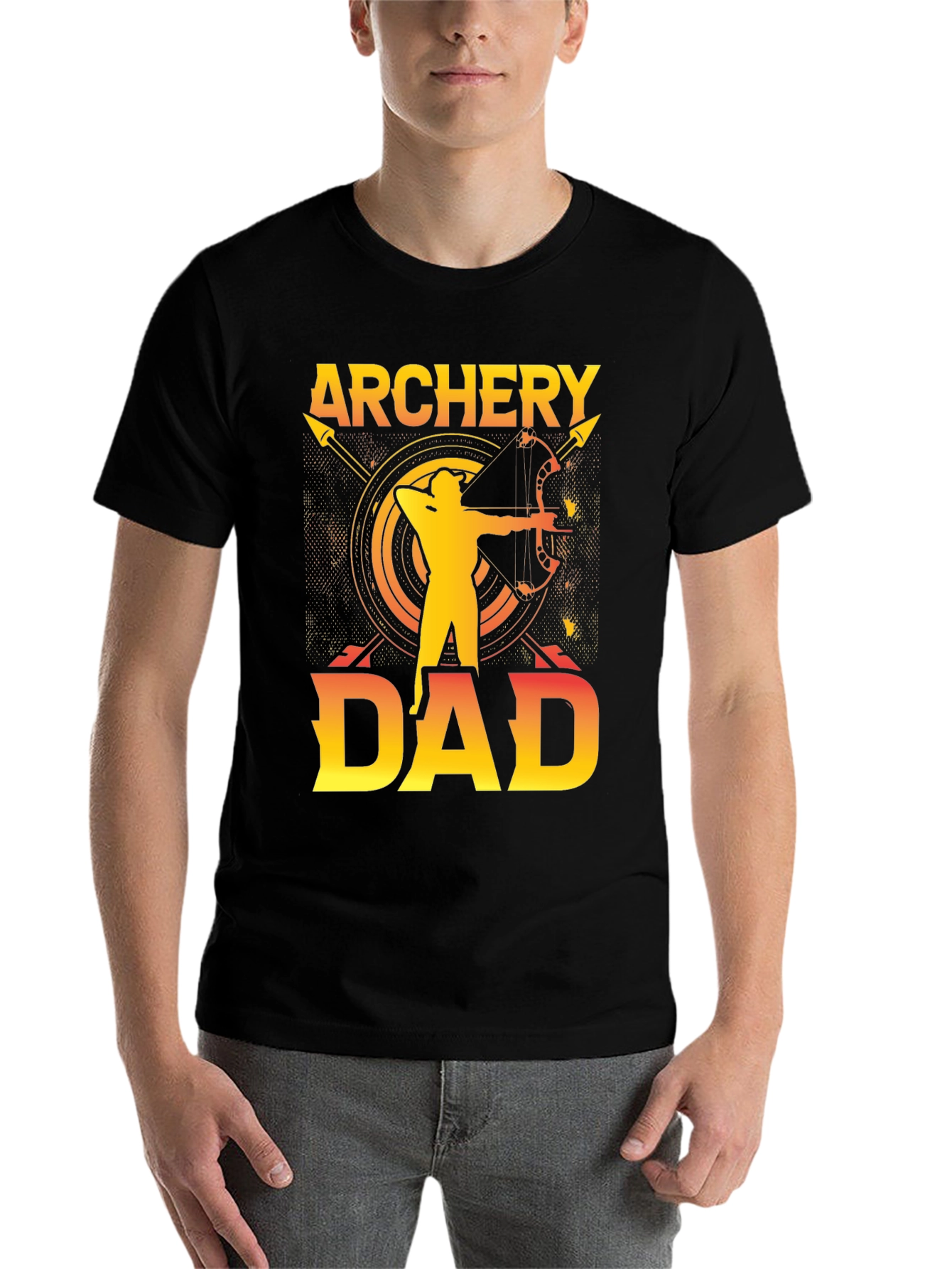 Black Archery Dad Graphic T-Shirt view 7
