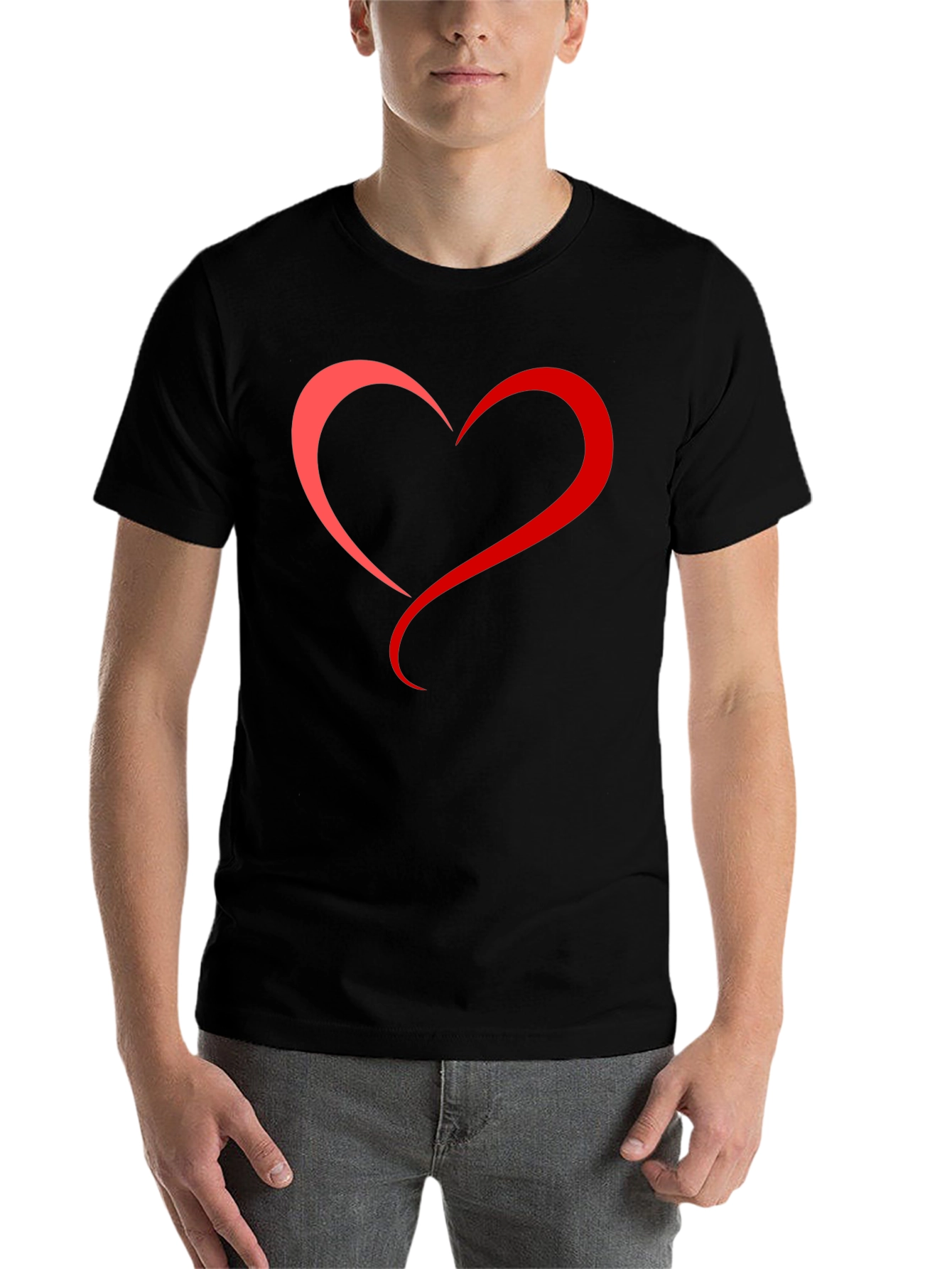 Black Heart Graphic Black T-Shirt view 7