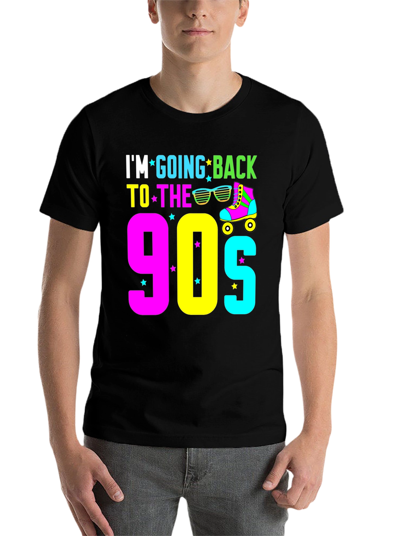 Black 90s Throwback T-Shirt view 7