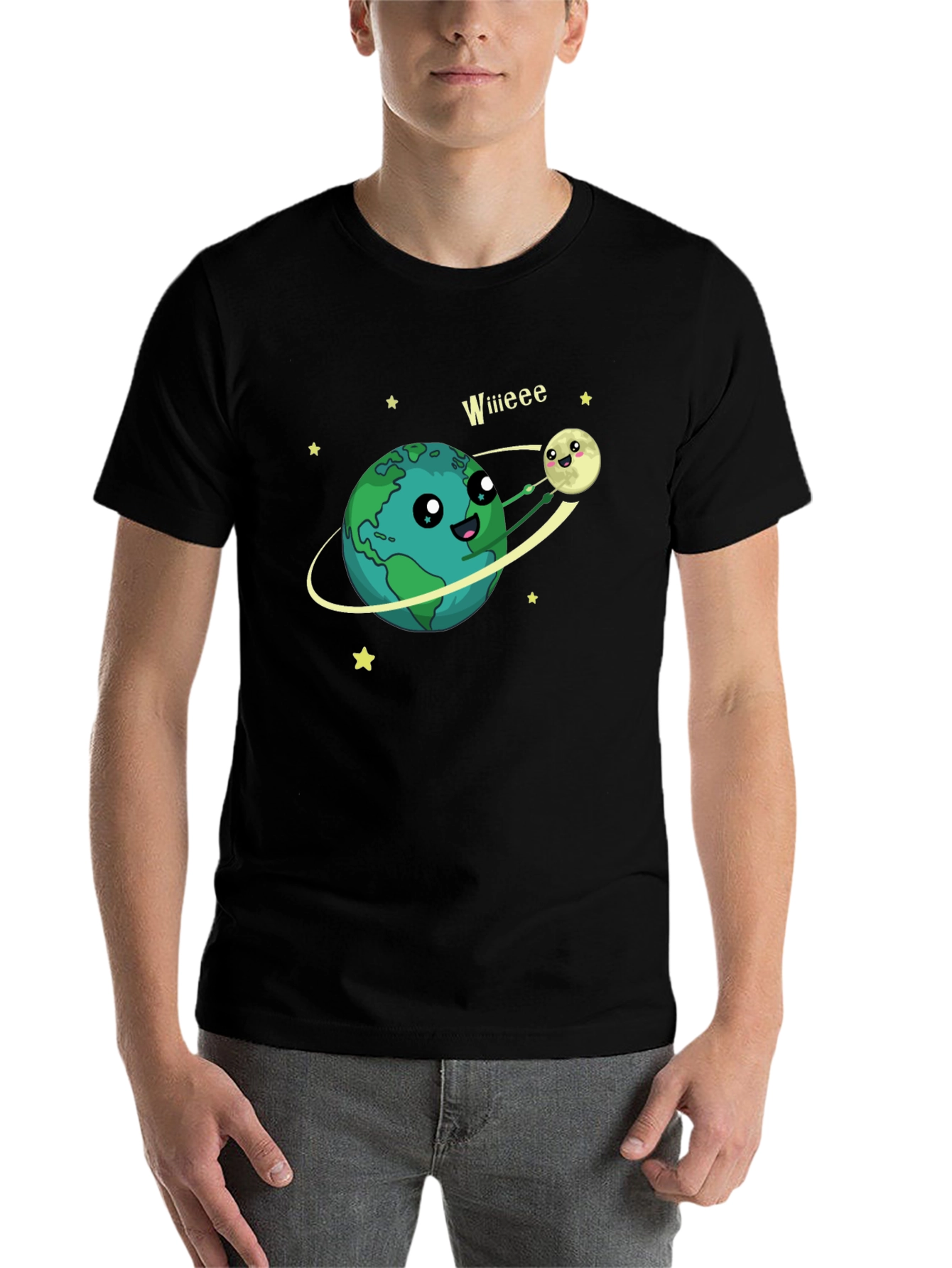 Black Planet Hugger T-Shirt - Black Graphic Tee view 7