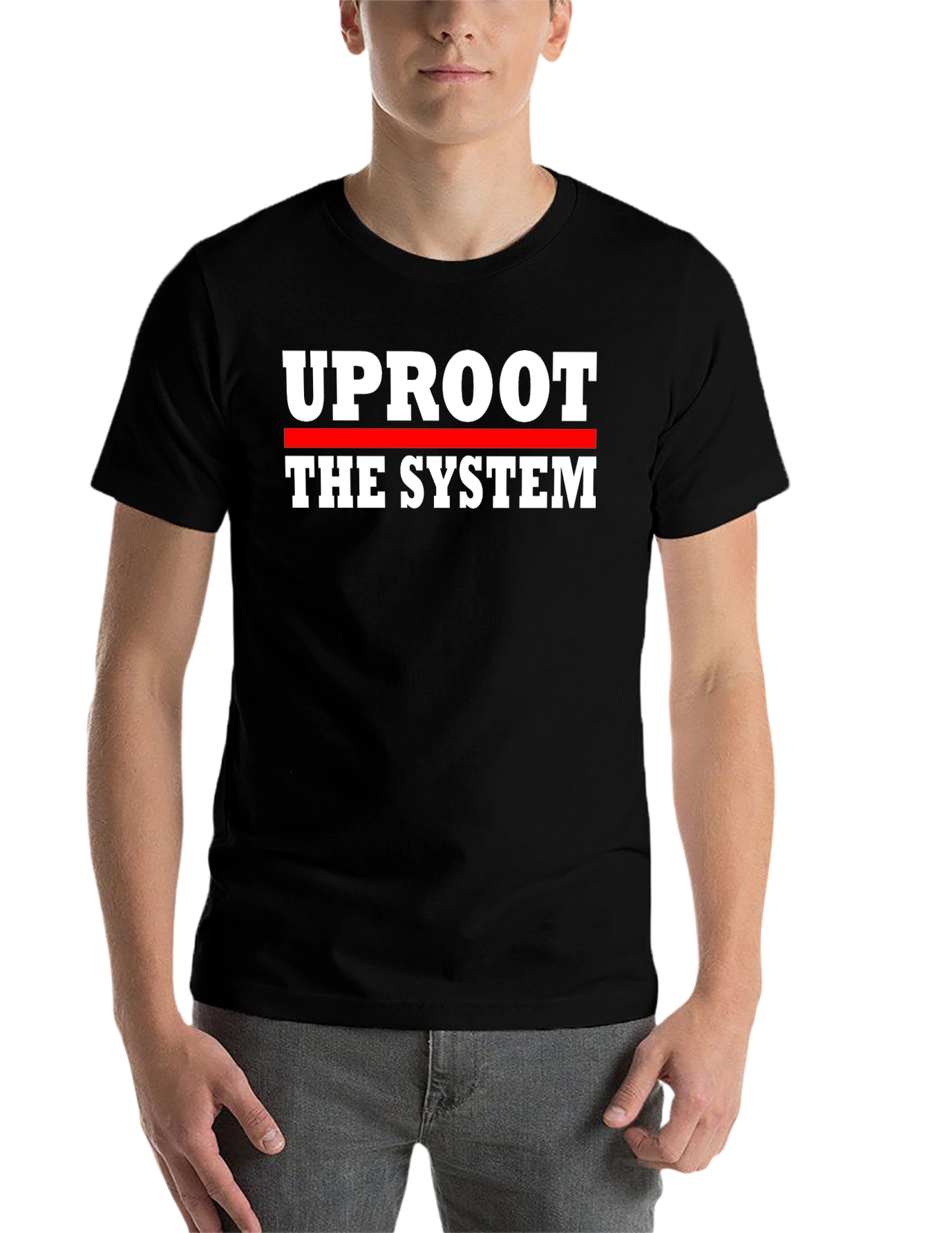 Black Uproot the System Graphic Tee - Black view 7
