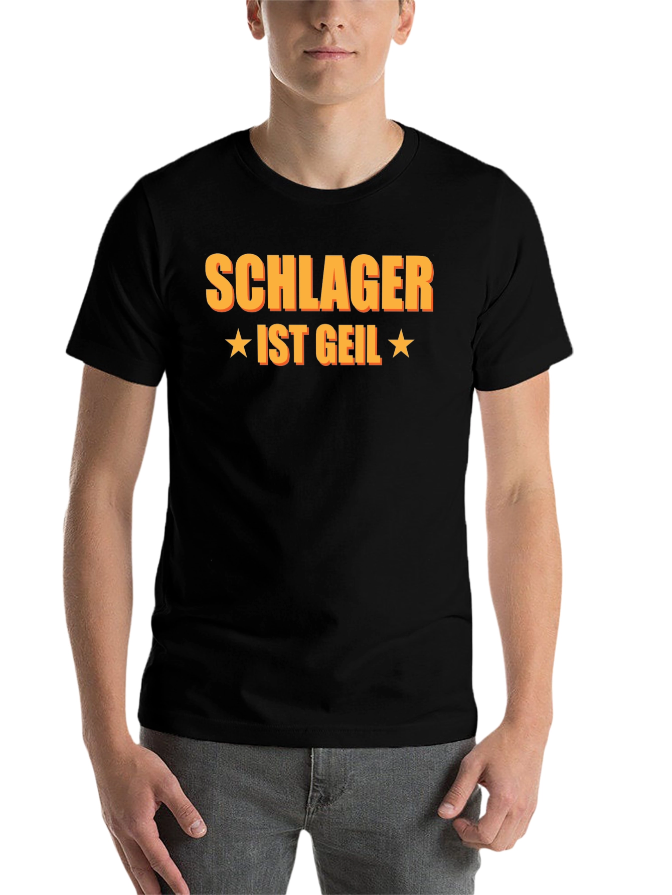 Black Schlager Ist Geil Graphic T-Shirt view 7