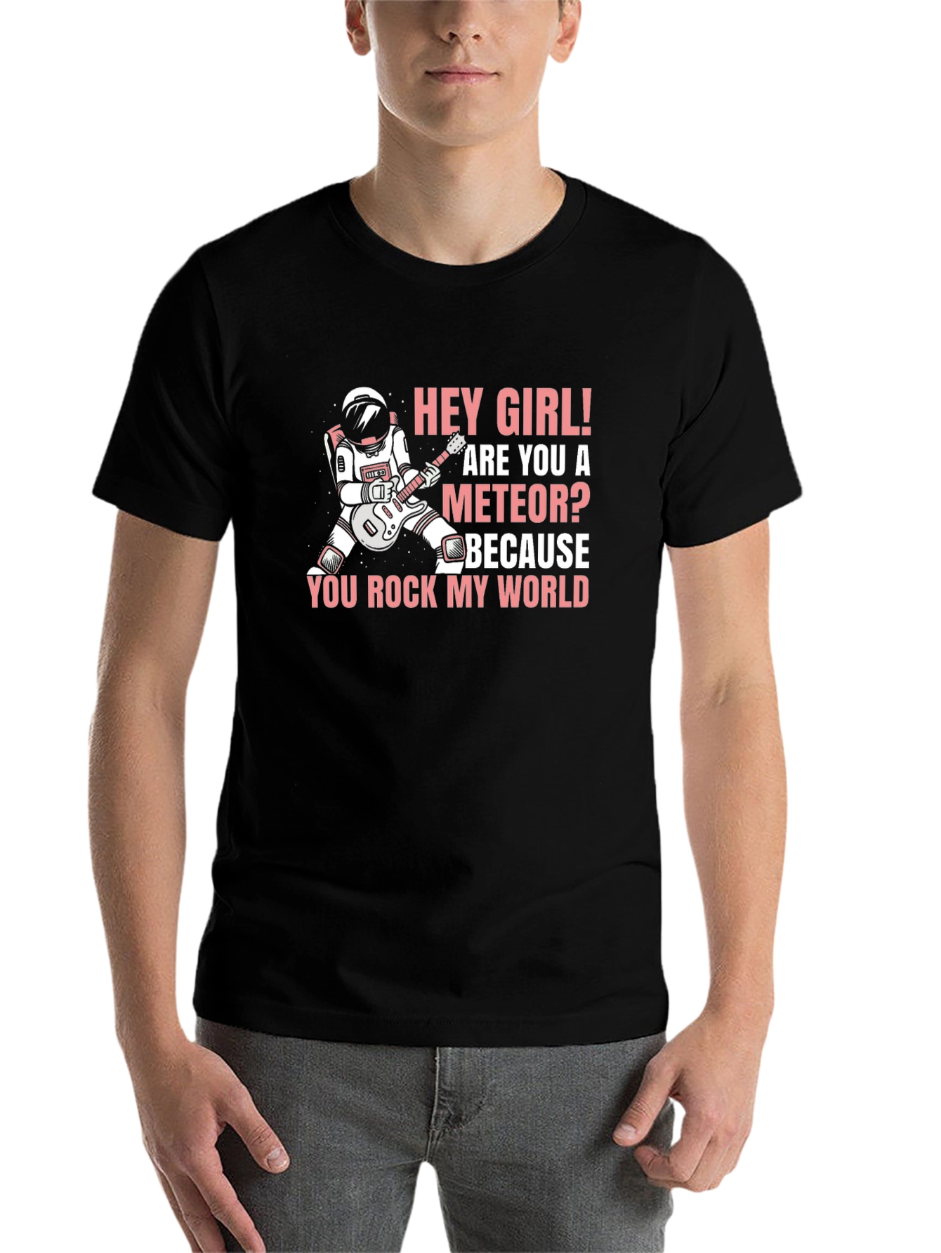 Black Hey Girl Meteor T-Shirt view 7