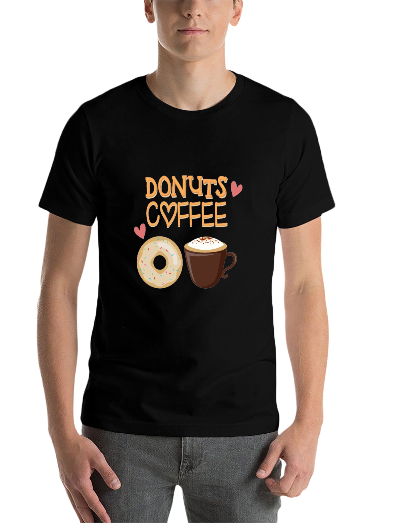 Black Donuts Coffee T-Shirt - Cute Foodie Tee view 7