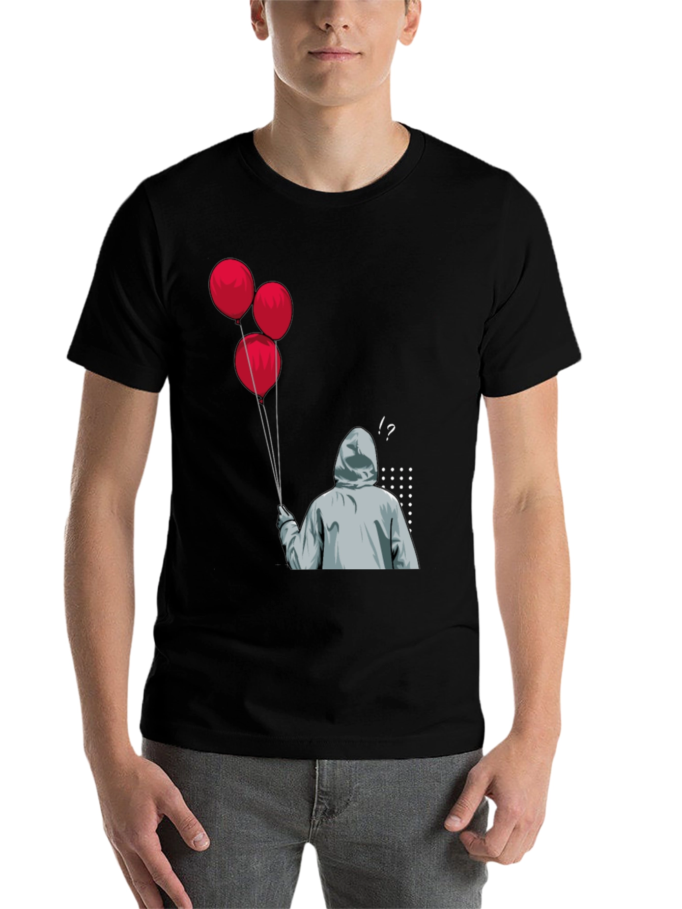 IT Pennywise T-Shirt: Red Balloons & Creepy Clown Design - 7