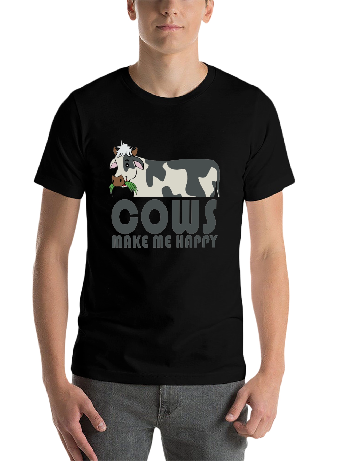 Black Cows Make Me Happy Graphic Tee view 7