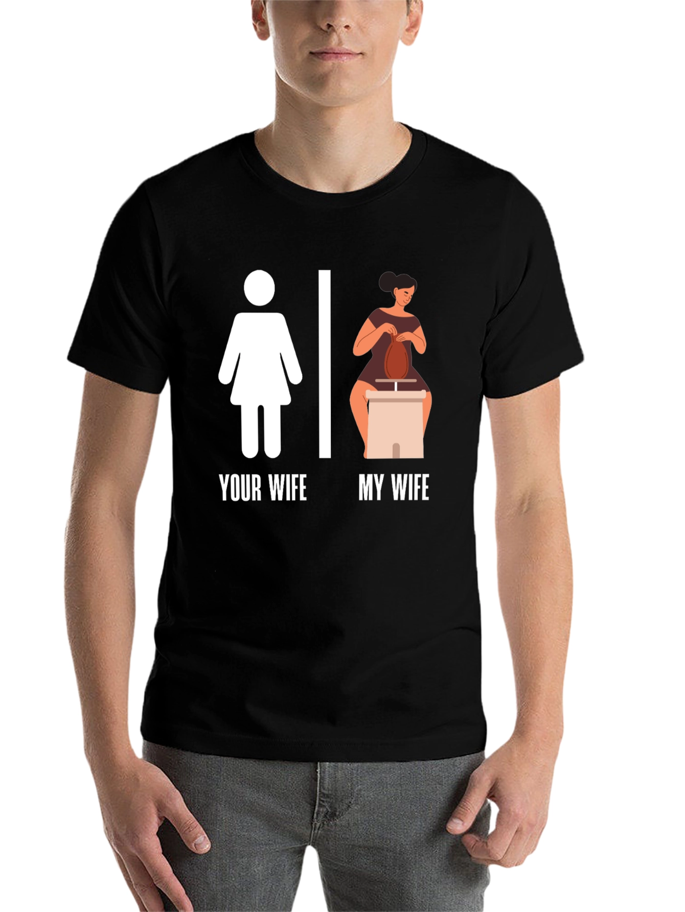 Black Your Wife My Wife T-Shirt Funny Pottery Graphic Tee view 7