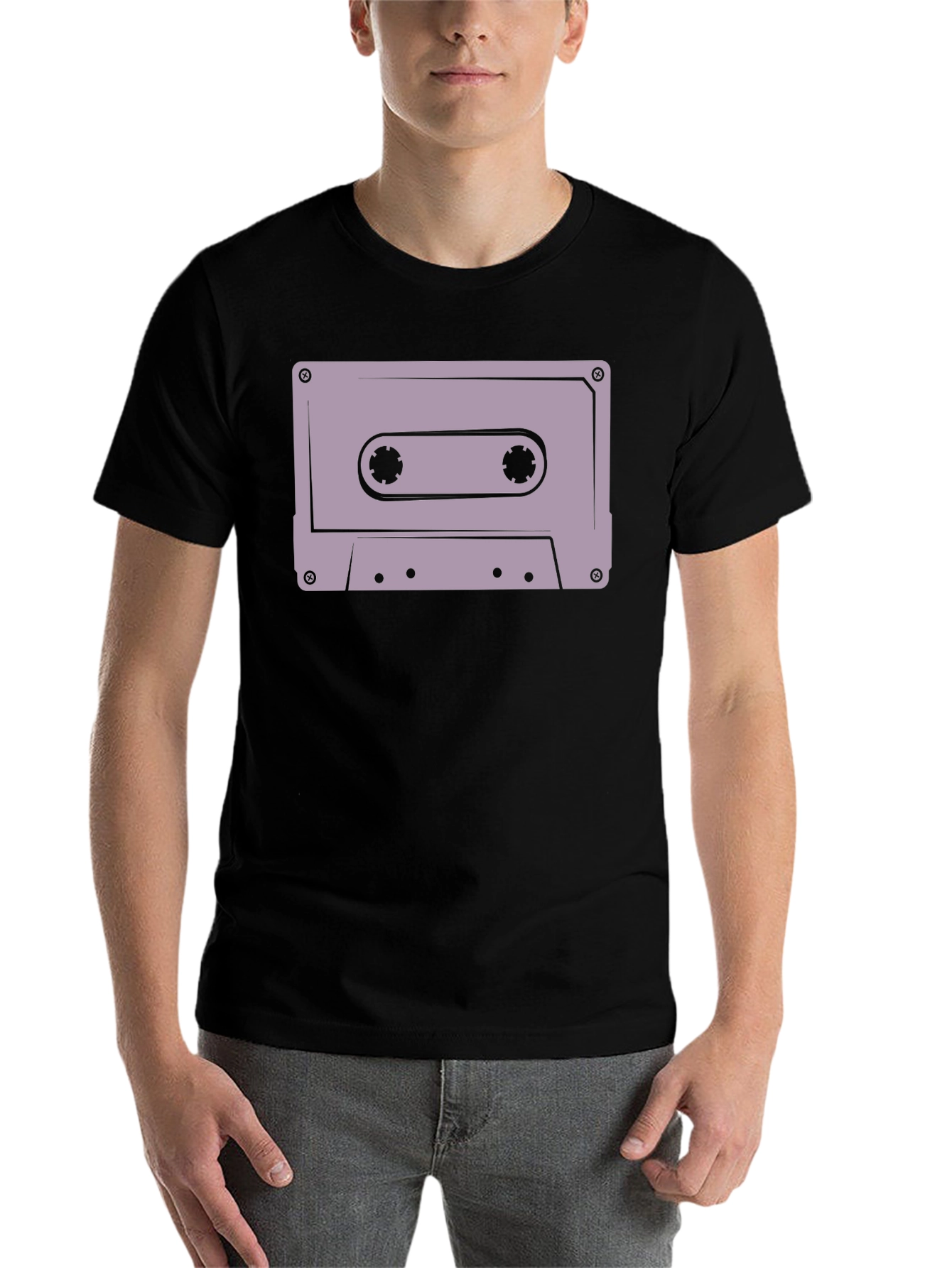 Black Retro Cassette Tape Graphic Tee - Black view 7