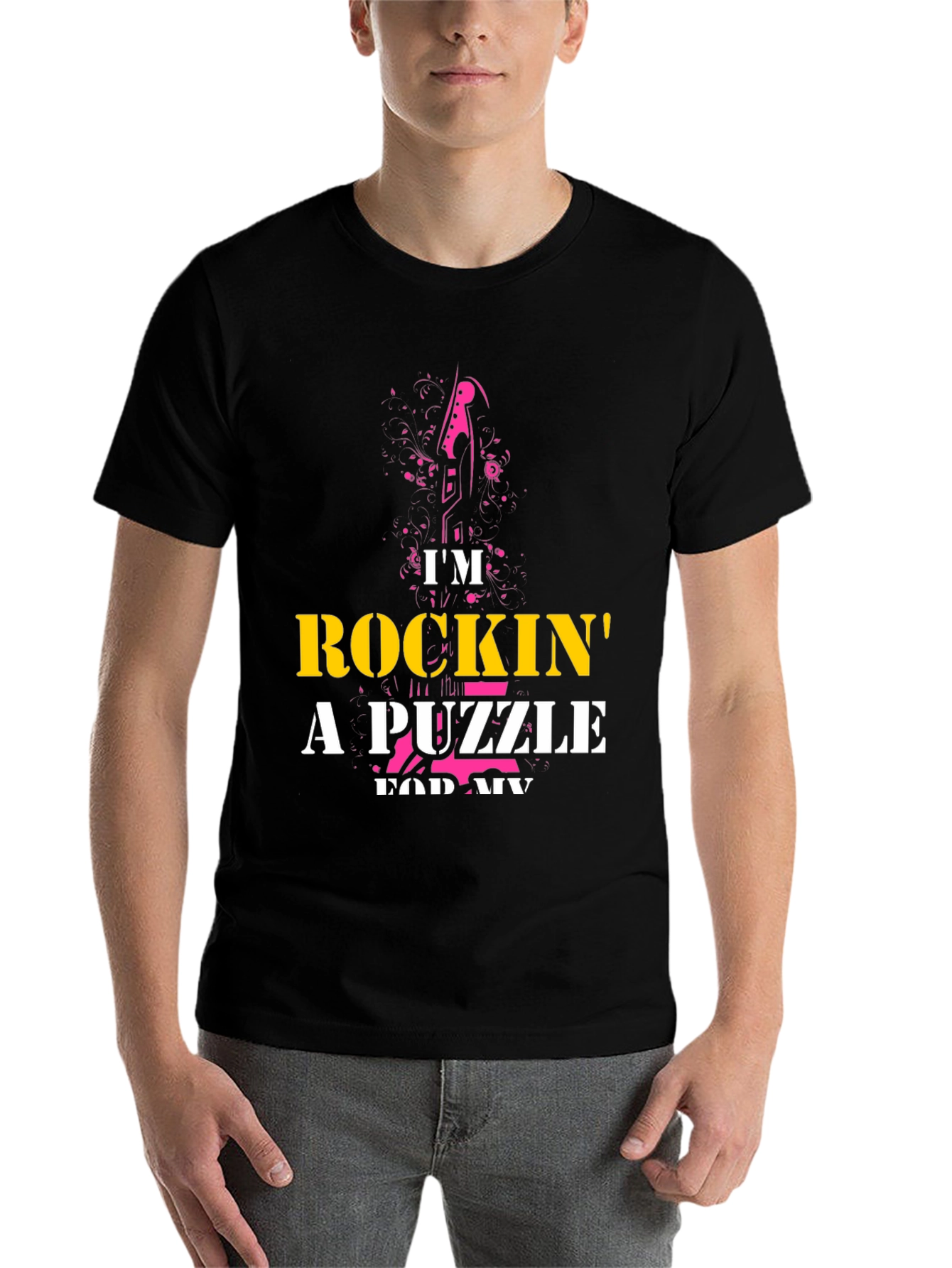 Rockin' a Puzzle T-Shirt - Unique Graphic Tee - 7