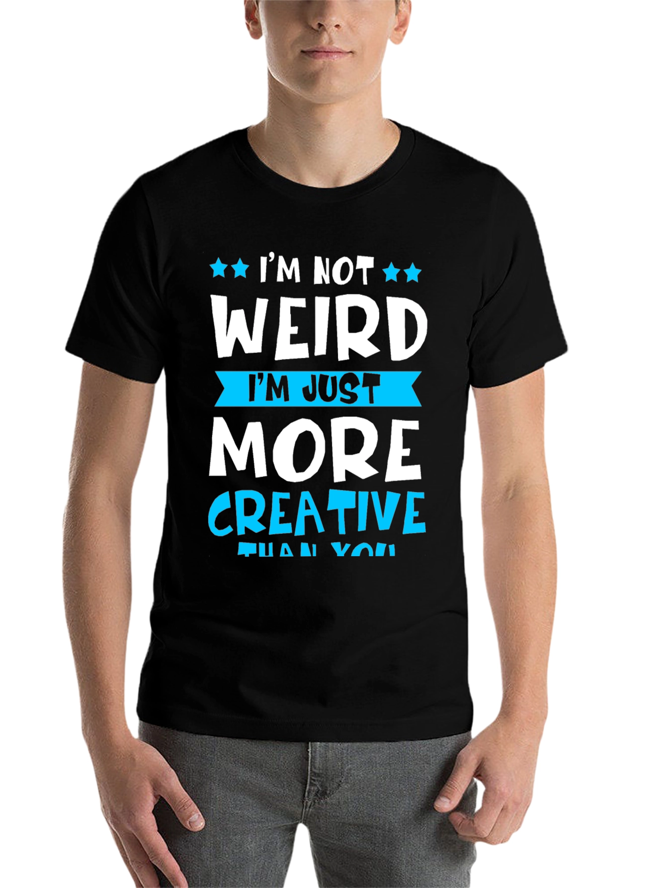 Black I'm Not Weird T-Shirt view 7