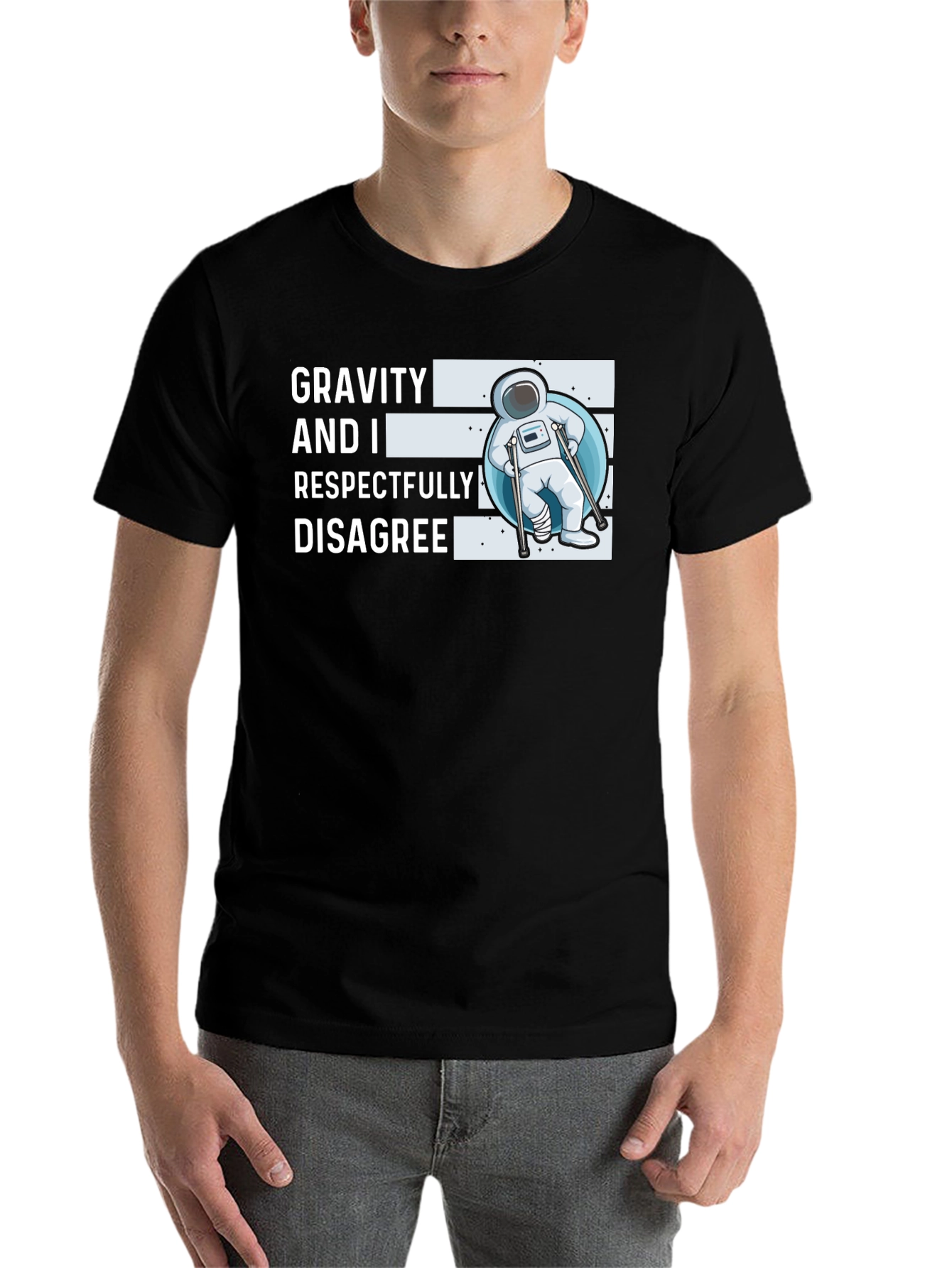 Black Gravity Disagree Graphic Tee view 7