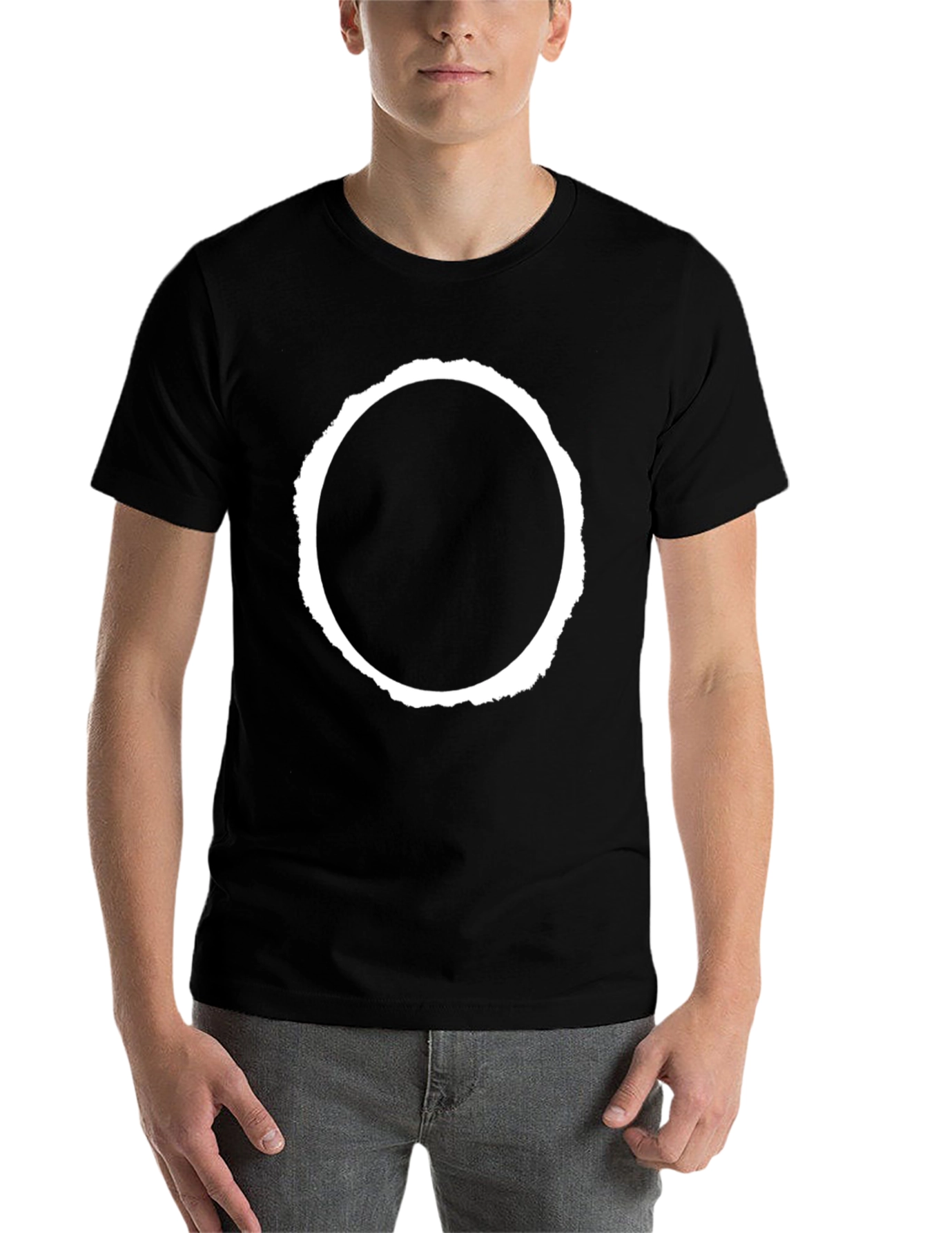 Black Eclipse Graphic Tee - Black Cotton Blend view 7