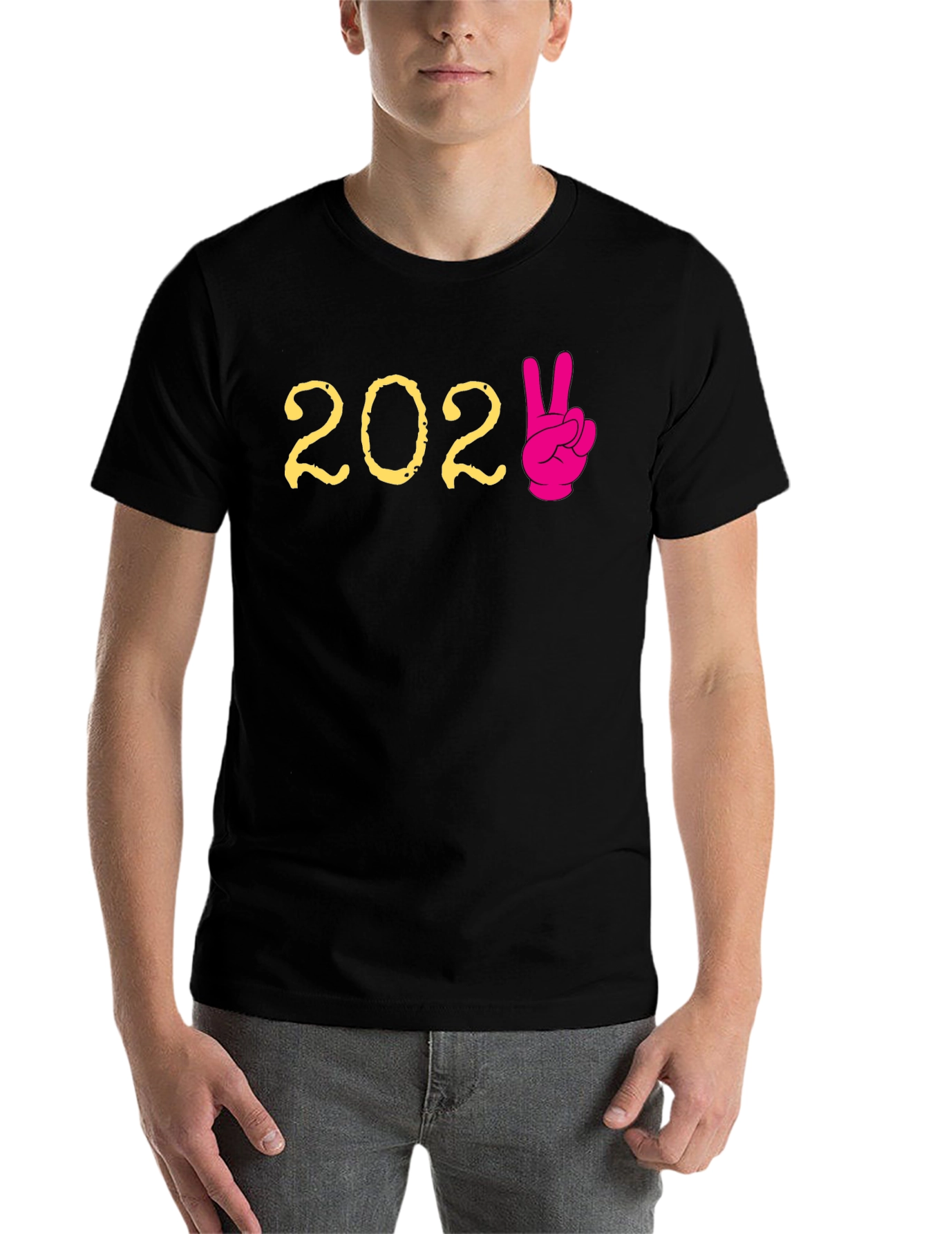 Black 202✌️ T-Shirt - Graphic Tee - Cotton view 7