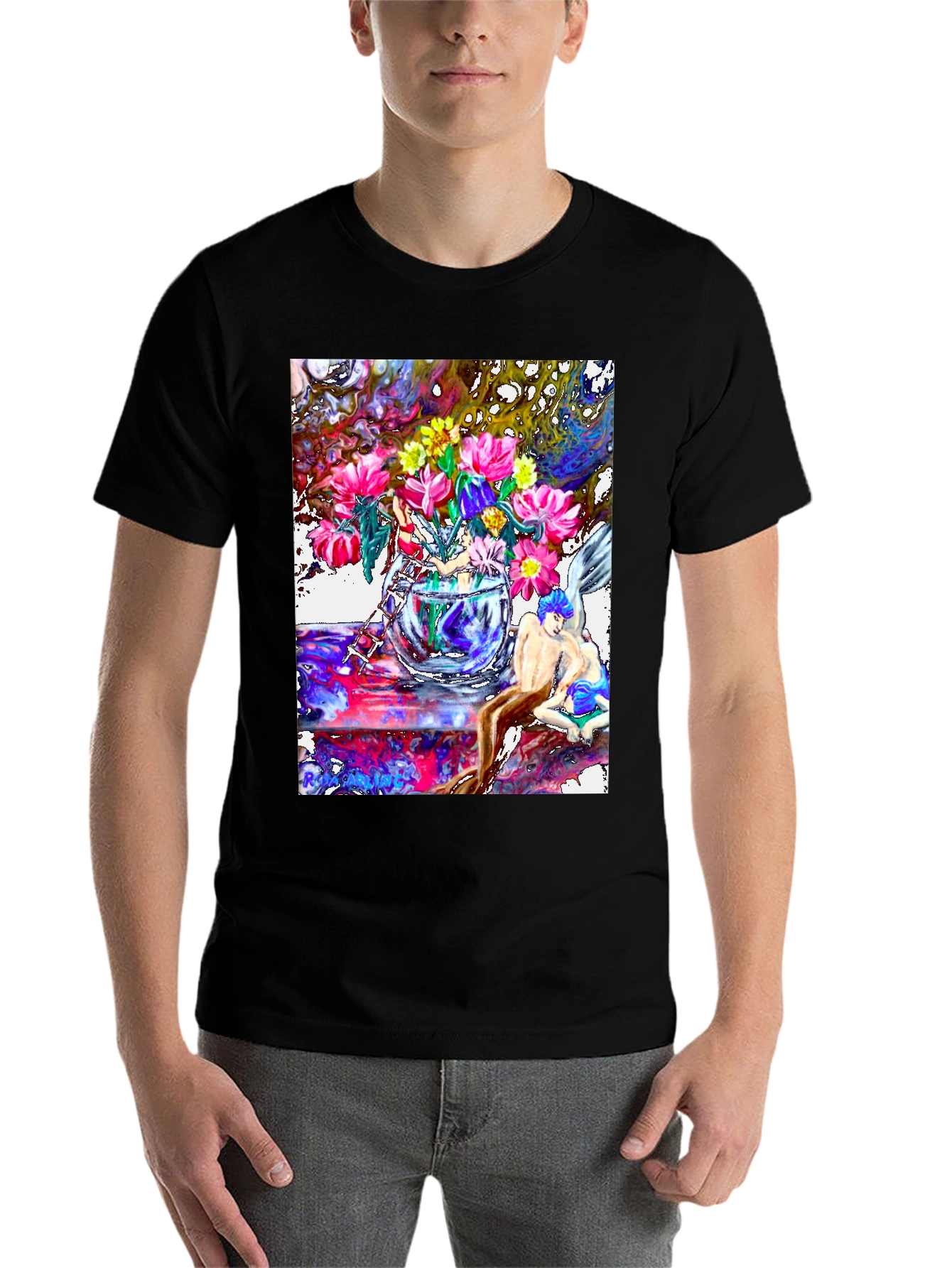 Black Floral Fairytale T-Shirt view 7