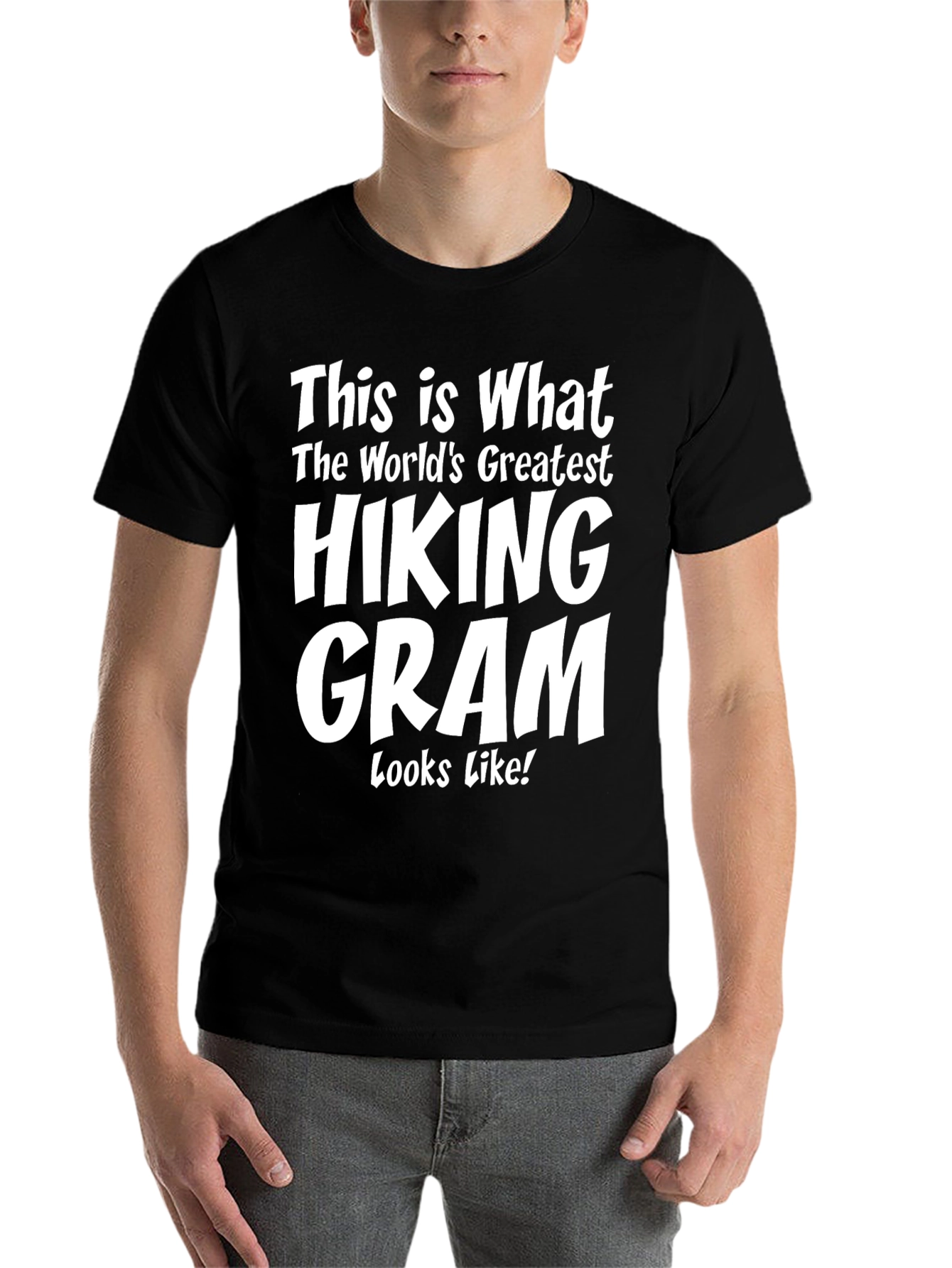 Black Hiking Gram T-Shirt - World's Greatest view 7