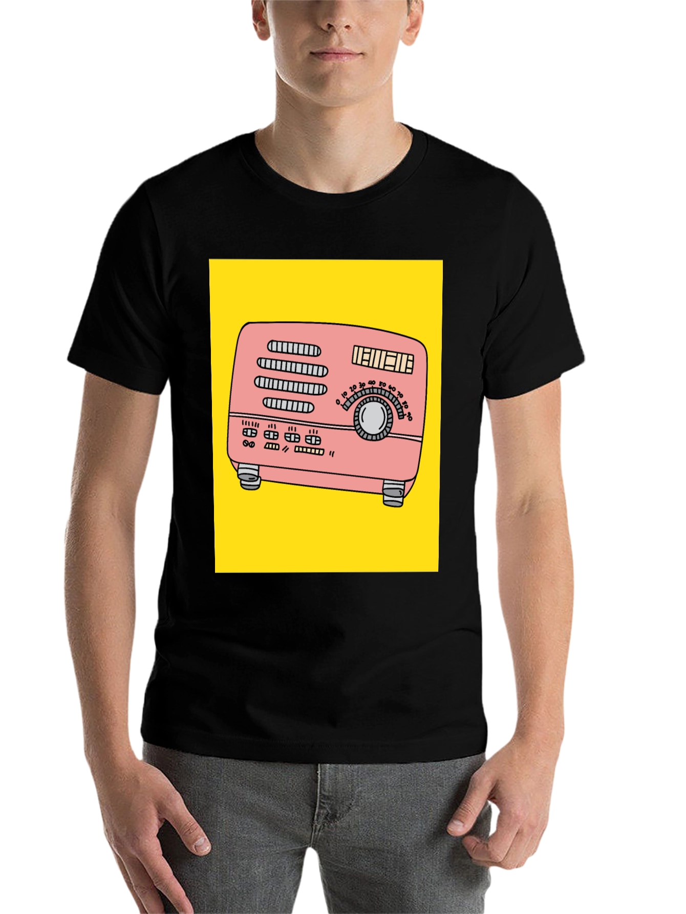 Retro Radio Graphic T-Shirt - 7