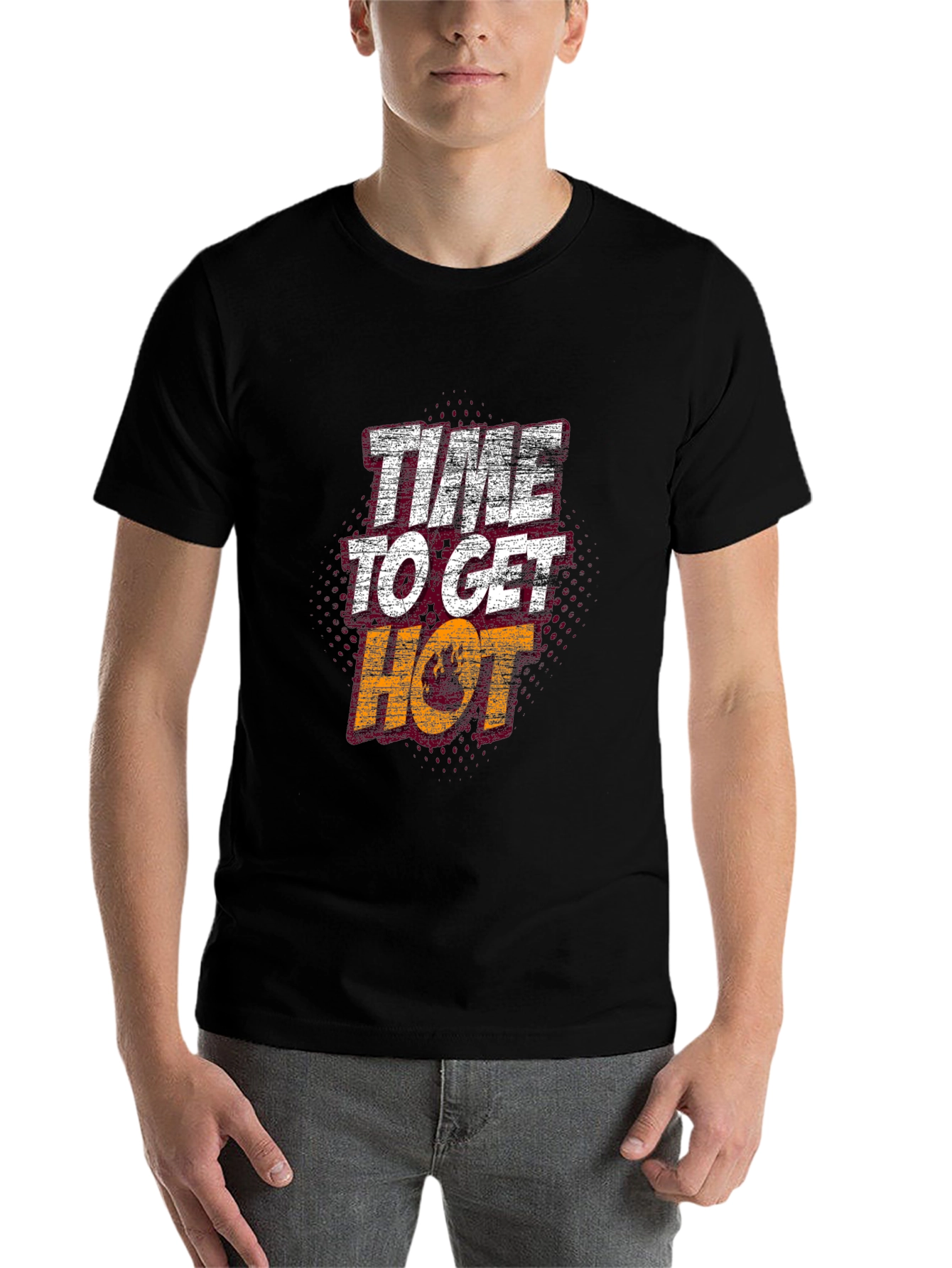 Black Time to Get Hot Graphic Tee view 7