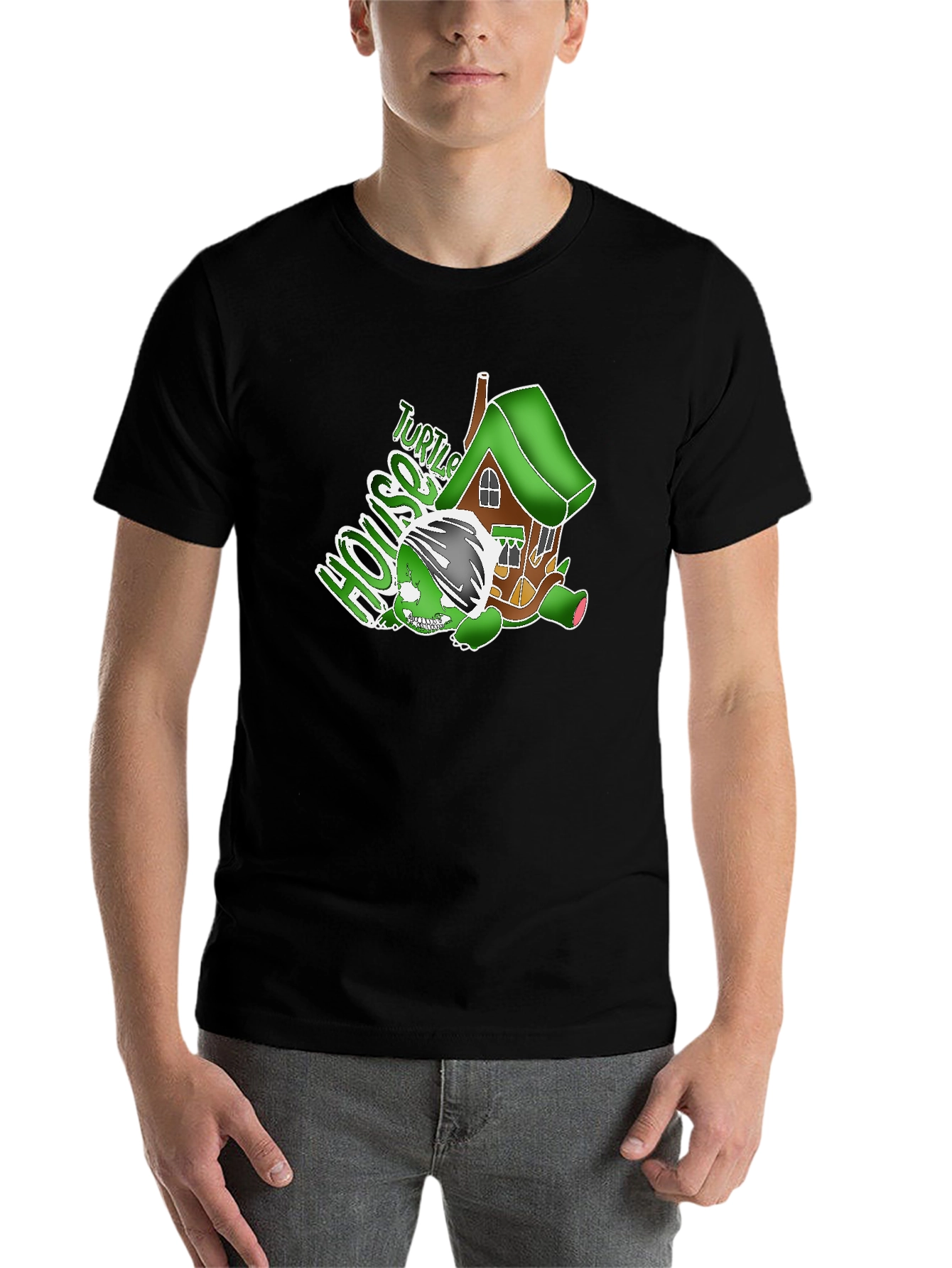 Black Turtle House Graphic T-Shirt view 7