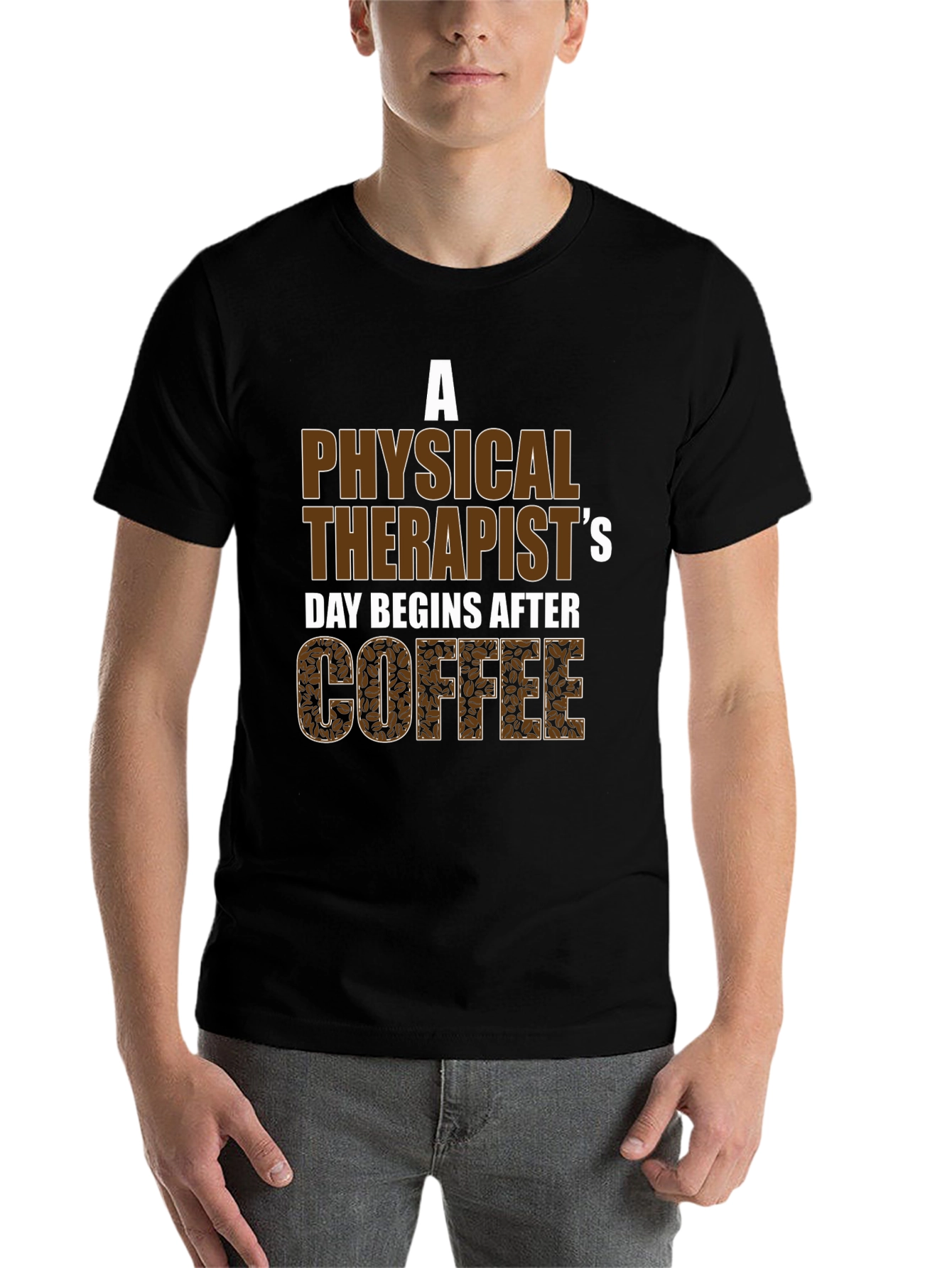 Black Physical Therapist Coffee T-Shirt view 7