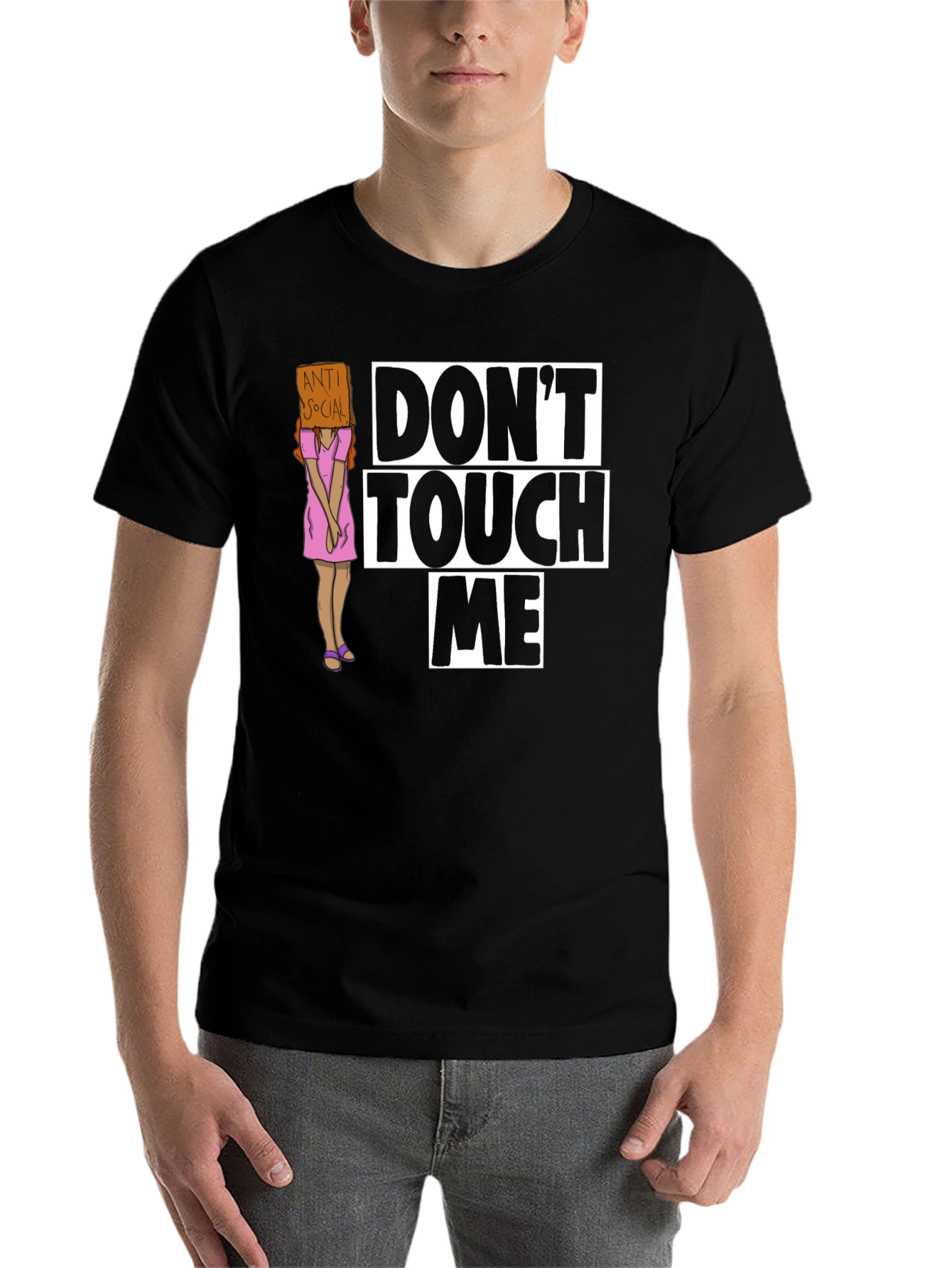 Black Don't Touch Me Graphic T-Shirt - Anti-Social Humor view 7