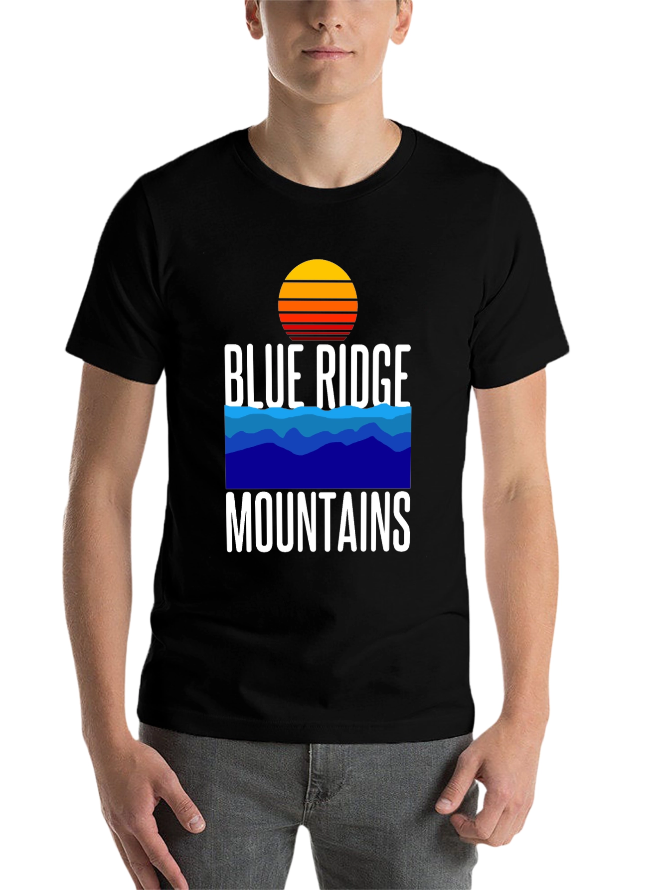 Black Blue Ridge Mountains Graphic Tee view 7