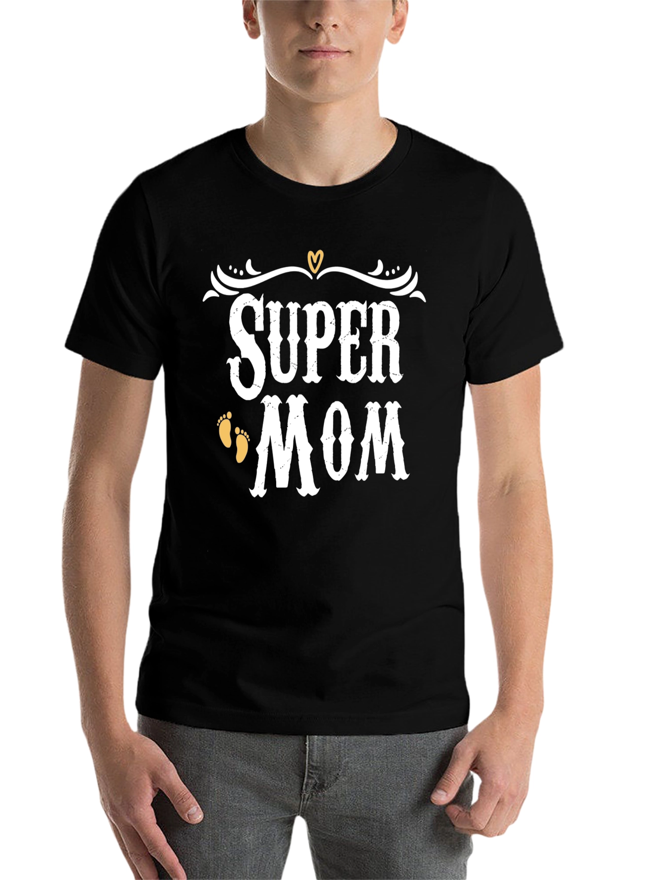 Black Super Mom Graphic T-Shirt view 7