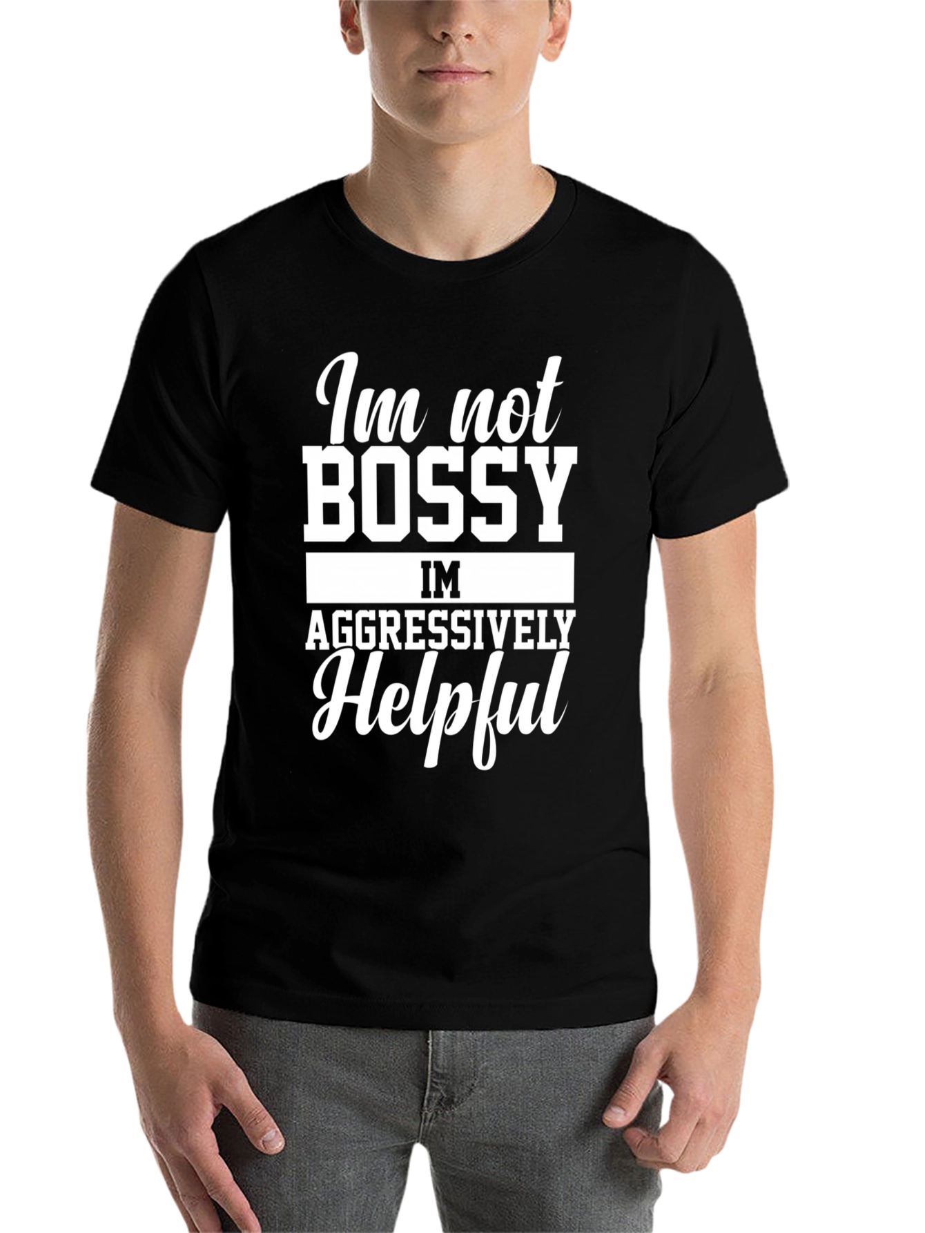 Black Funny "I'm Not Bossy" Graphic Tee view 7