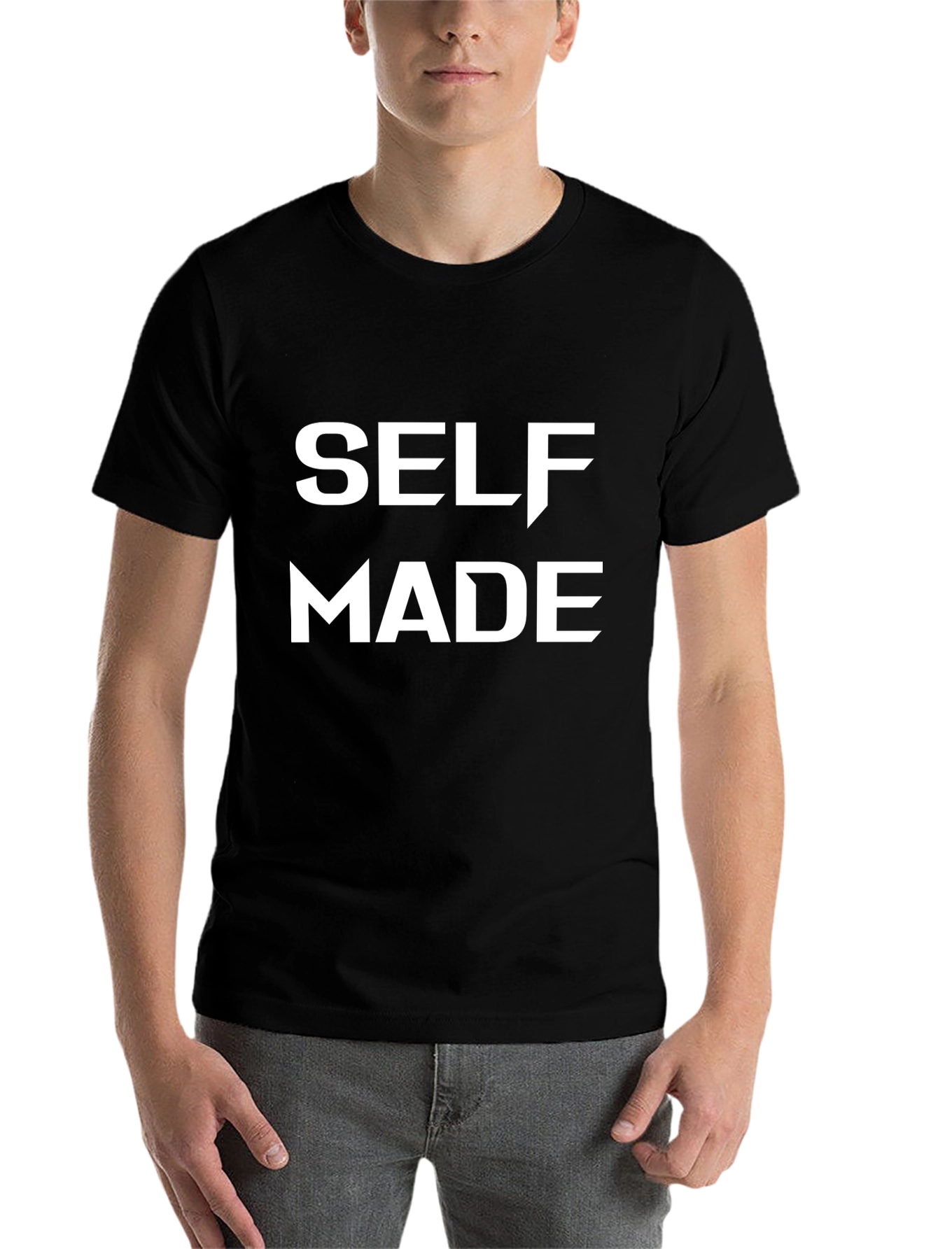 Black Self Made Black T-Shirt - Bold Statement Tee view 7
