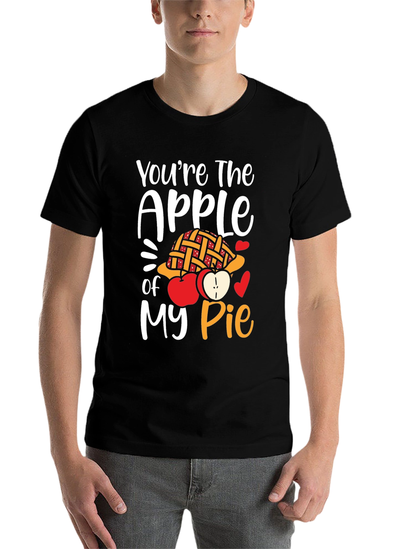 Black You're the Apple of My Pie Graphic T-Shirt view 7
