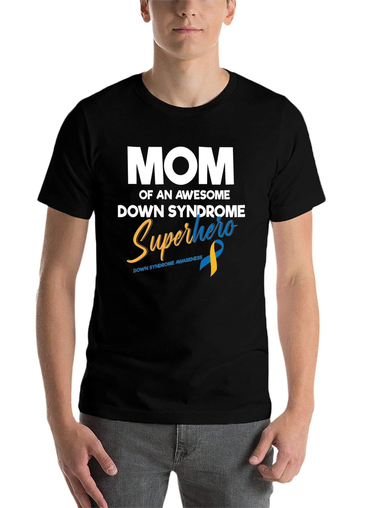 Down Syndrome Awareness Superhero Mom T-Shirt - 7